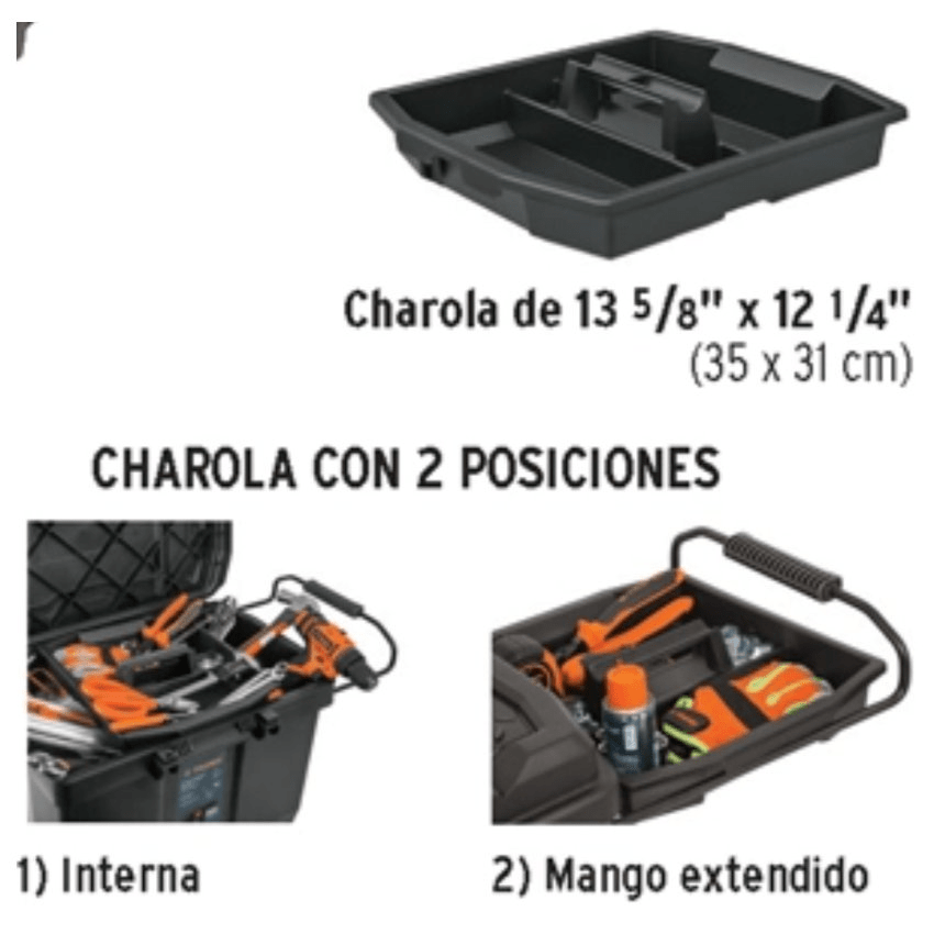 Caja para herramientas 23 con ruedas y mango telescópico - Truper8