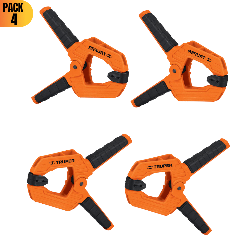 Prensa resorte 4pulg carpintero pack 4und Truper1