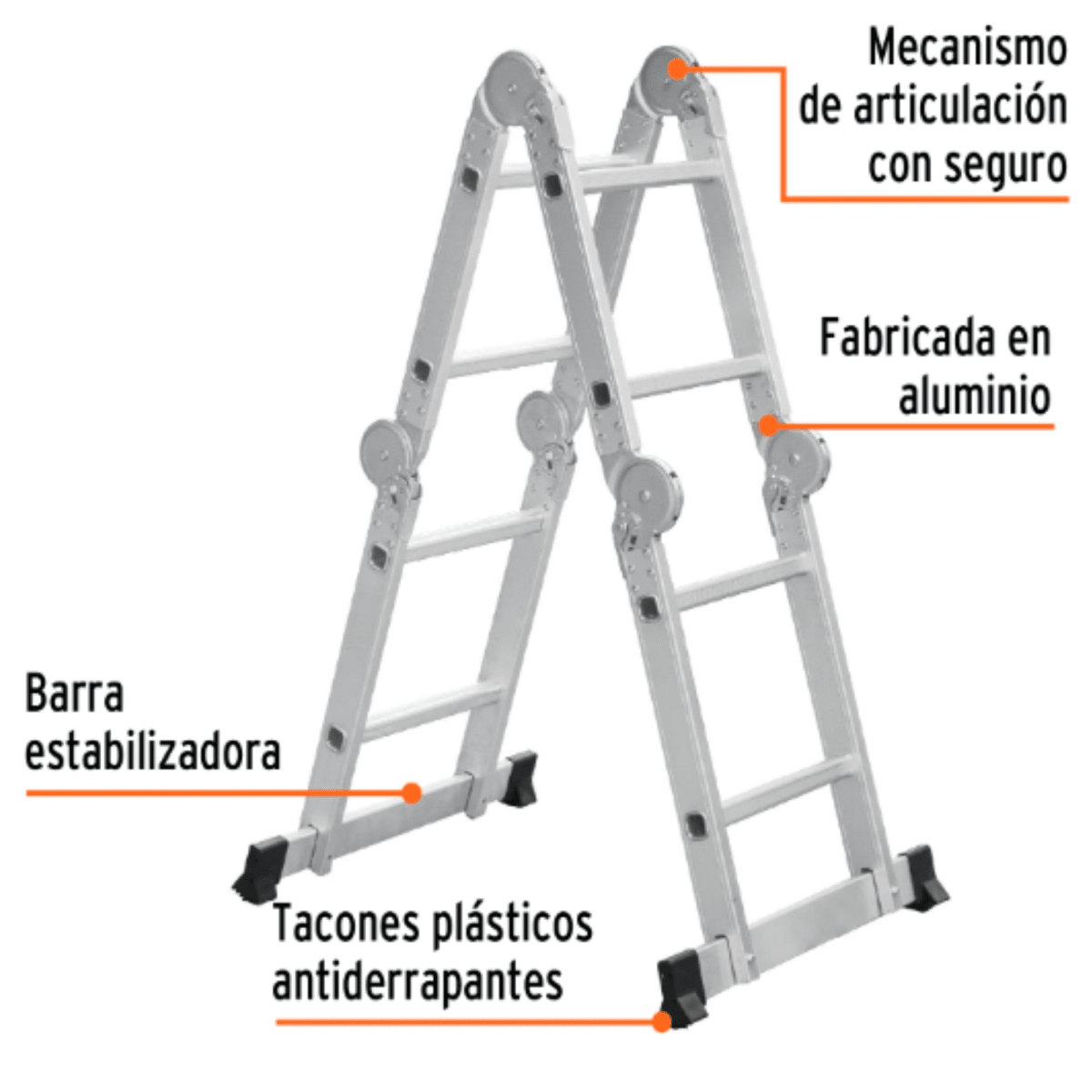 Escalera multiposición 8 peldaños capacidad de carga 200kg - TRUPER3