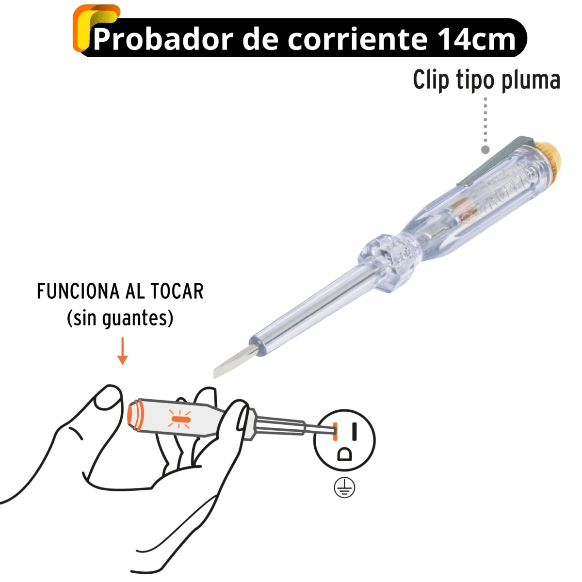 Alicates dieléctricos 1000V 3 piezas, 1 probador de corriente Truper5