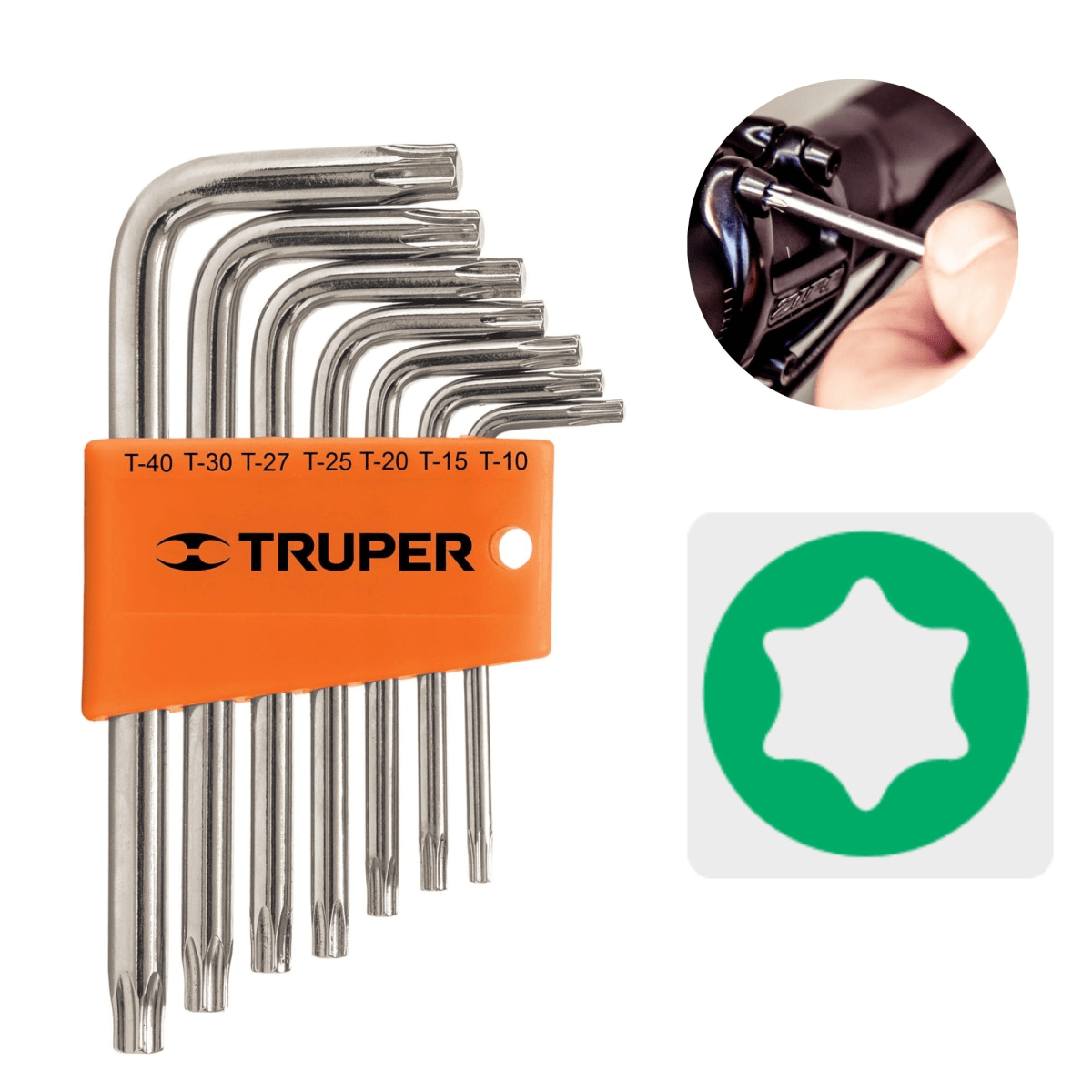 7 llaves torx truper con organizador2