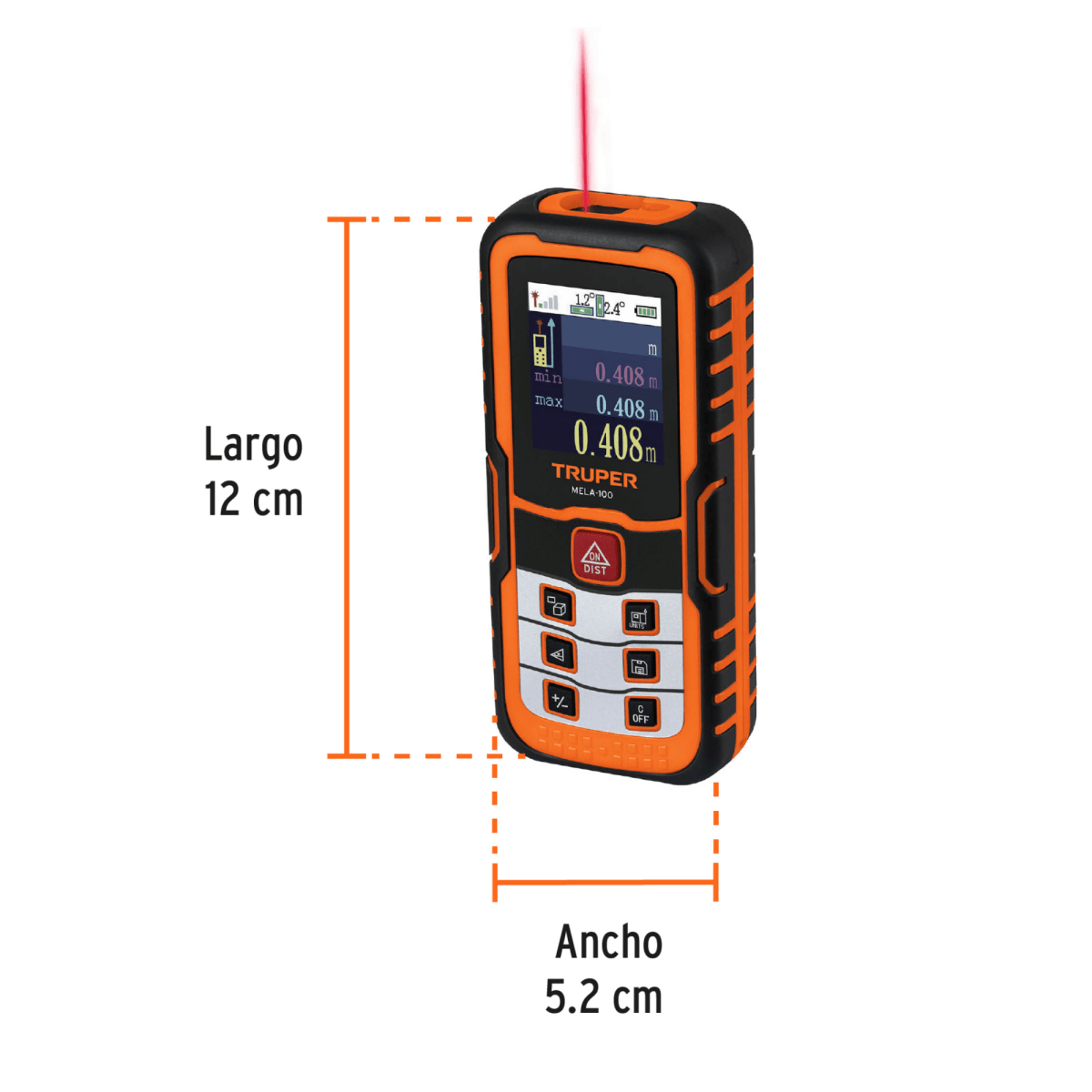 MEDIDOR DE DISTANCIA LASER 100 M TRUPER DISTANCIOMETRO3