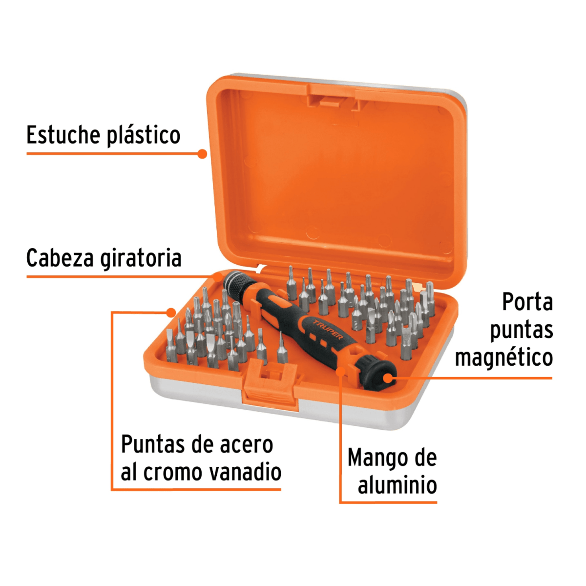 Juego desarmadores joyero 42 puntas - Truper3