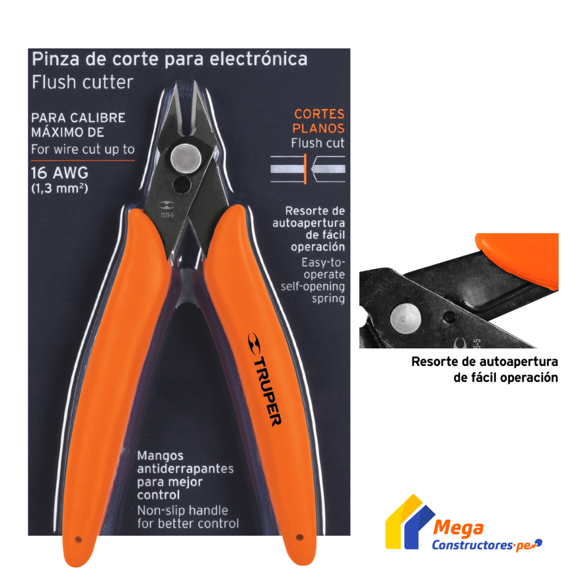 Alicate de corte  pinza de corte para electrónica - 6 Pzs Truper5