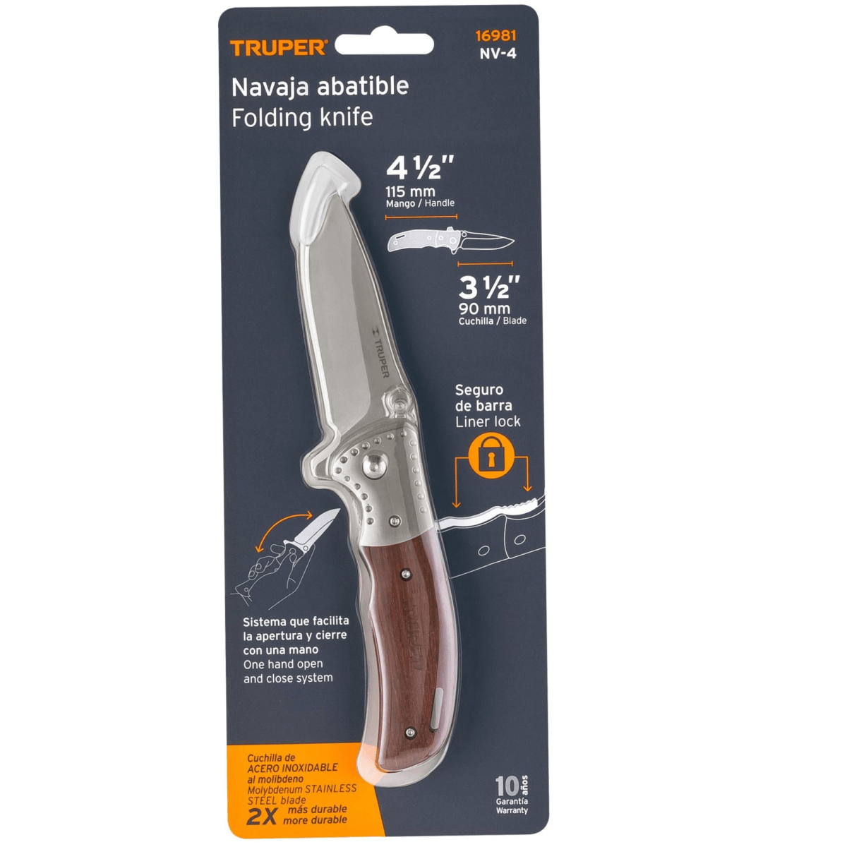 Navaja cuchilla de Injerto plegable Truper6