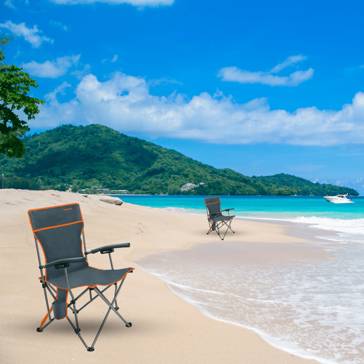 Silla de playa camping portátil plegable TRUPER5