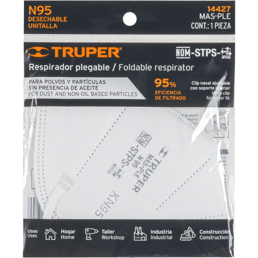 Respirador n95 truper certificada para polvos y partículas2
