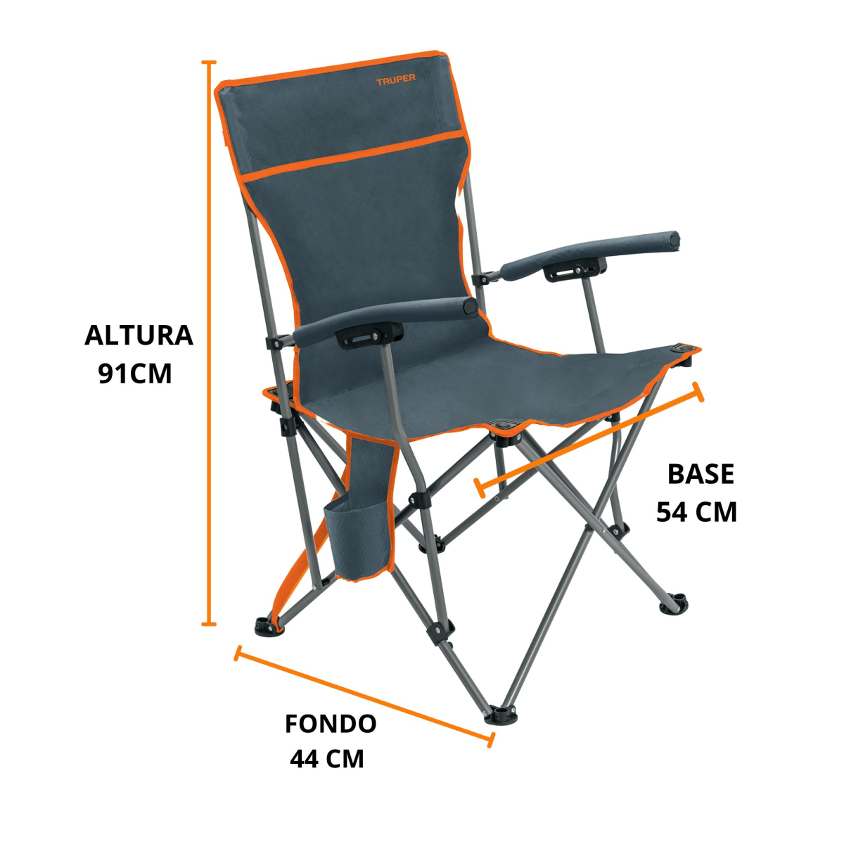 Silla plegable de playa camping X6 - Truper ,Inc. 1 Paraguas5