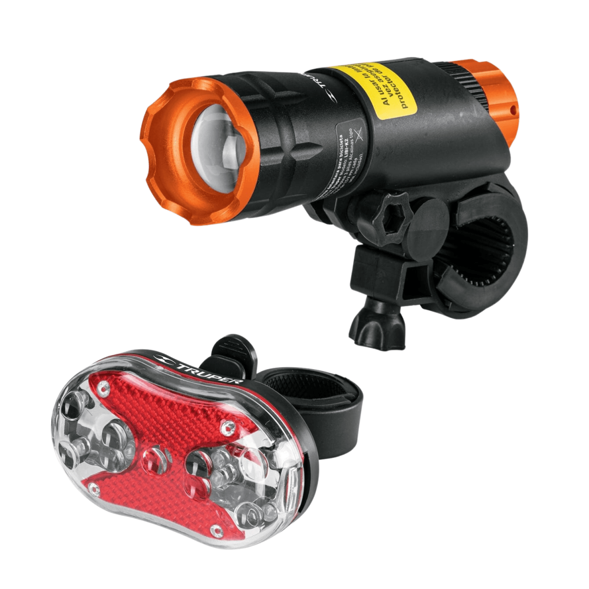 Linterna Luces para Bicicleta Delantera y Trasera Truper1