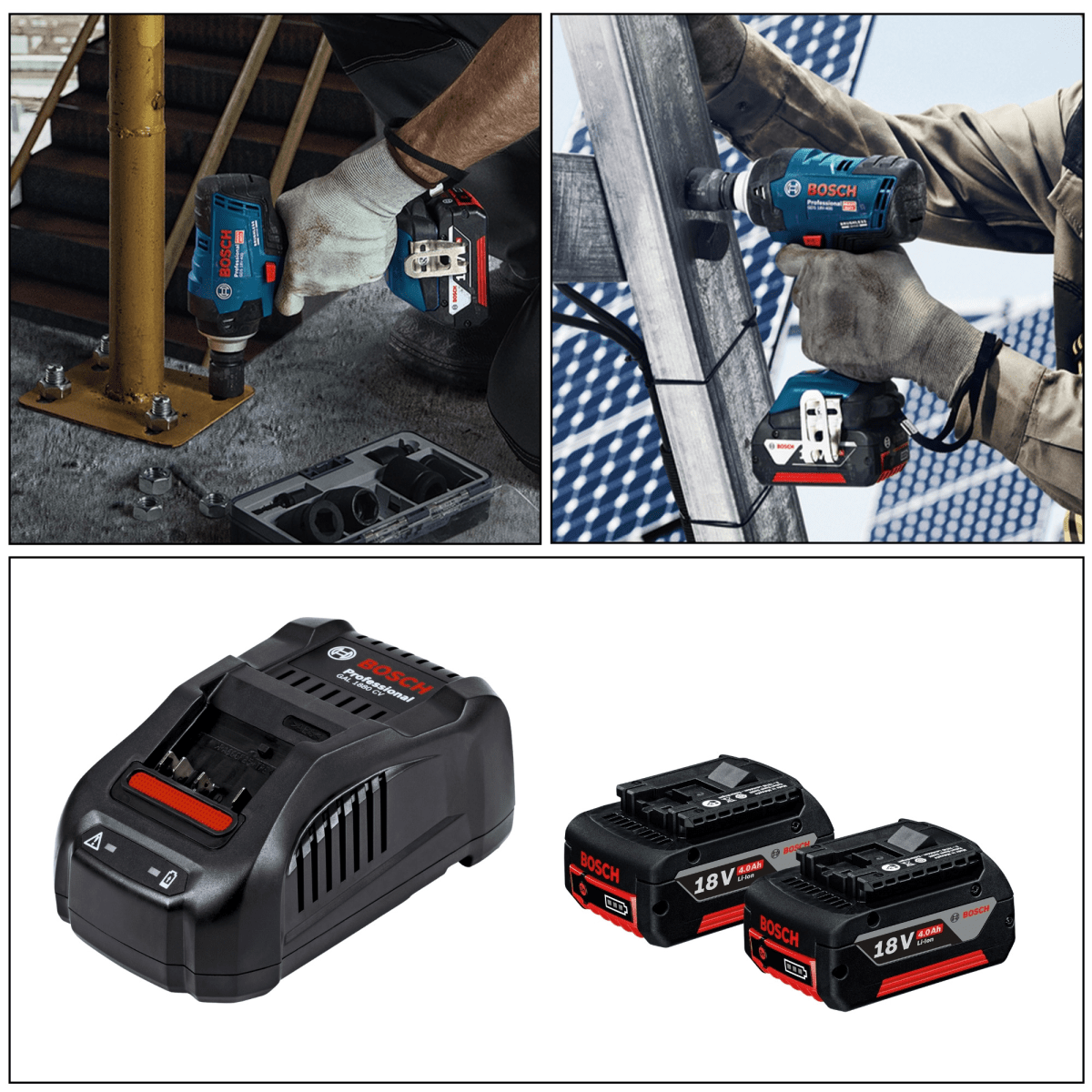 Llave de Impacto Profesional 18V Brushless GDS 18V-400 +2 Baterias 4Ah4