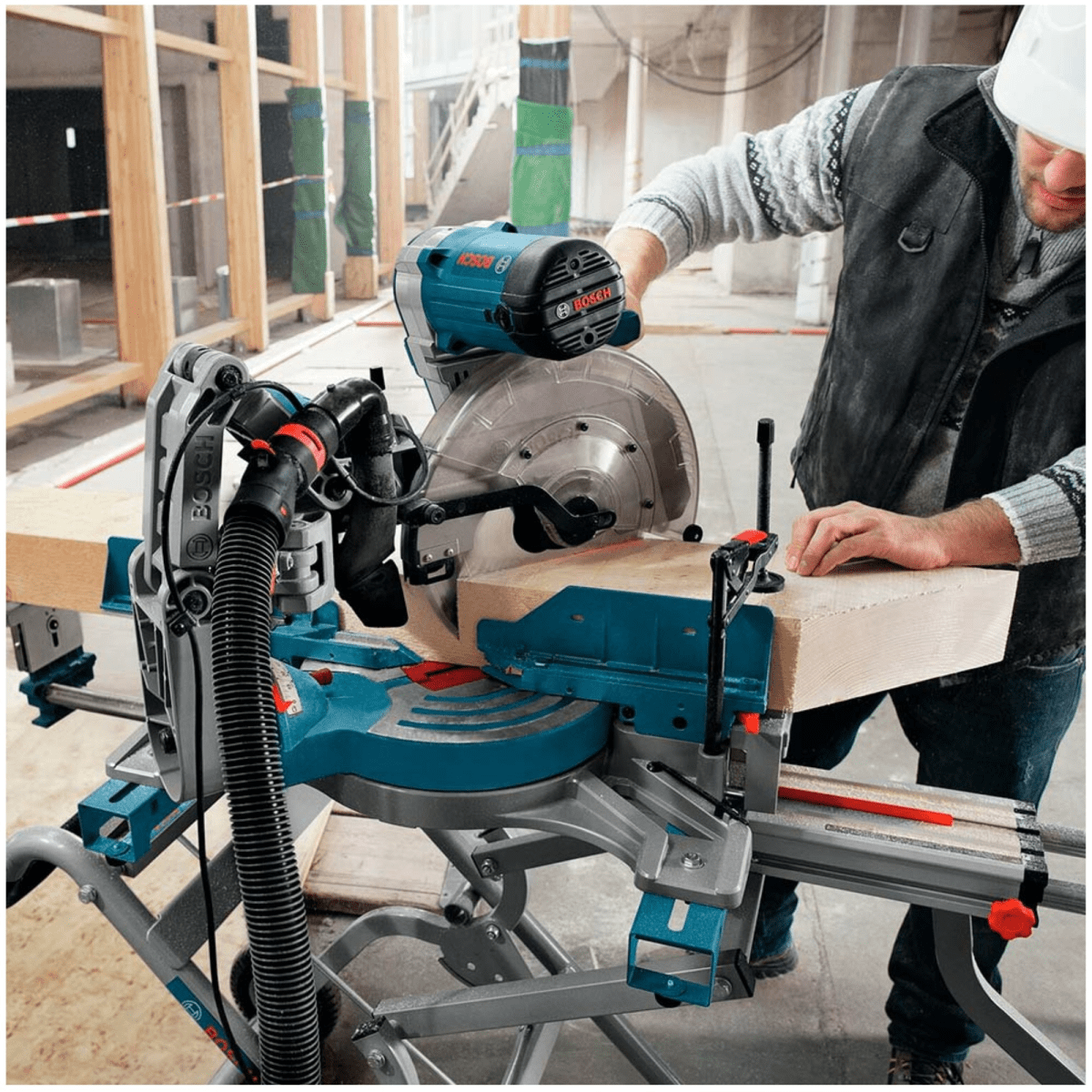 Sierra ingletadora telescópica 1800w 12pulg Profesional BOSCH2