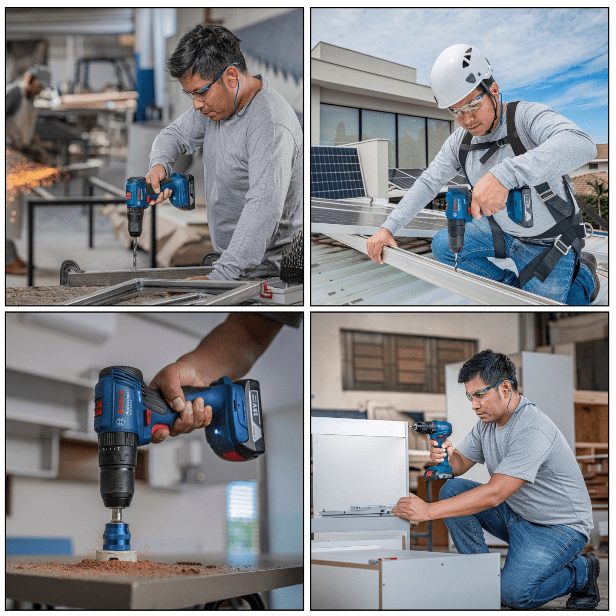 Taladro Atornillador Percutor 18V GSB 185-LI +2 Baterías +23accesorios + Maletín4