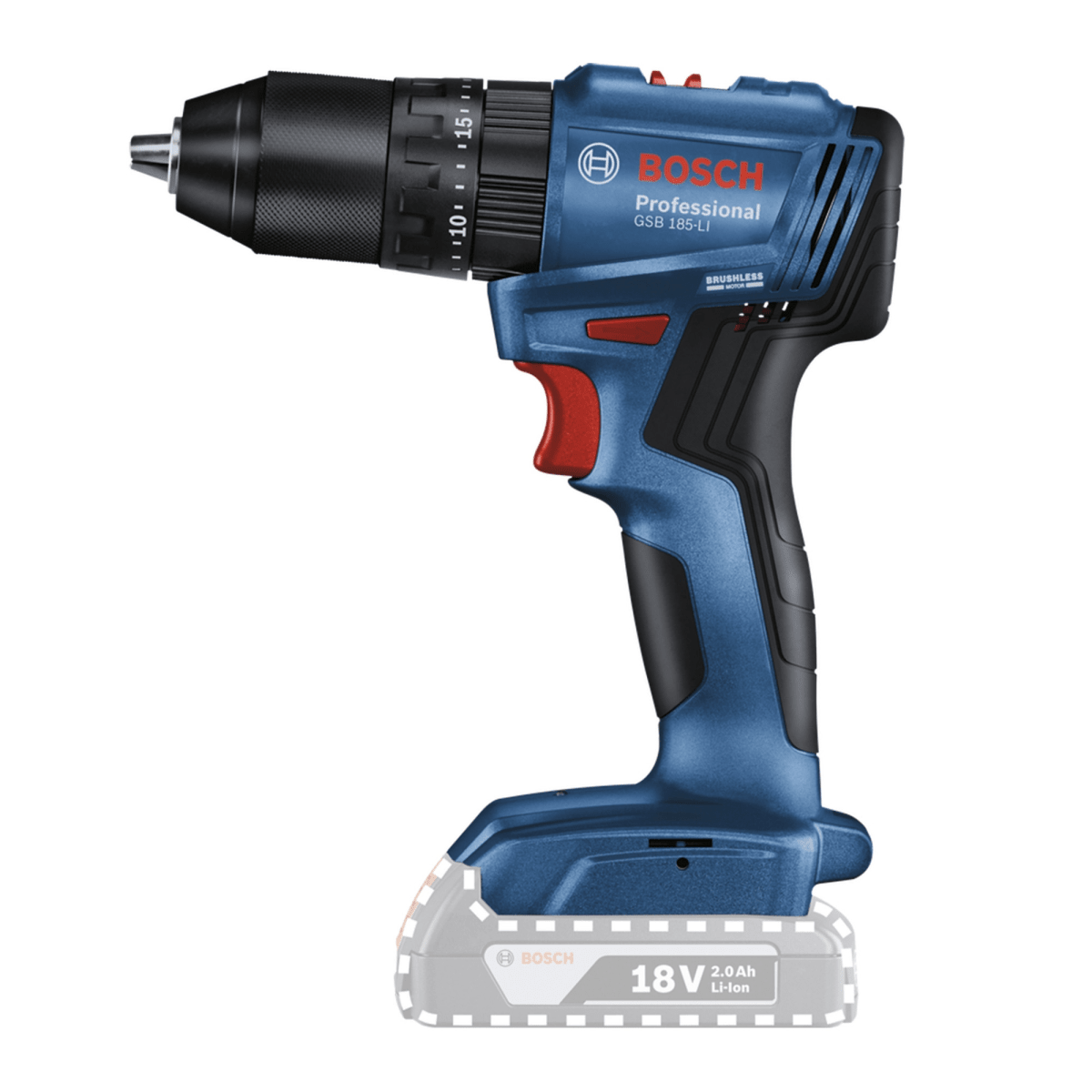 Taladro atornillador Percutor 18V  Brushless GSB 185-LI sin bat.3