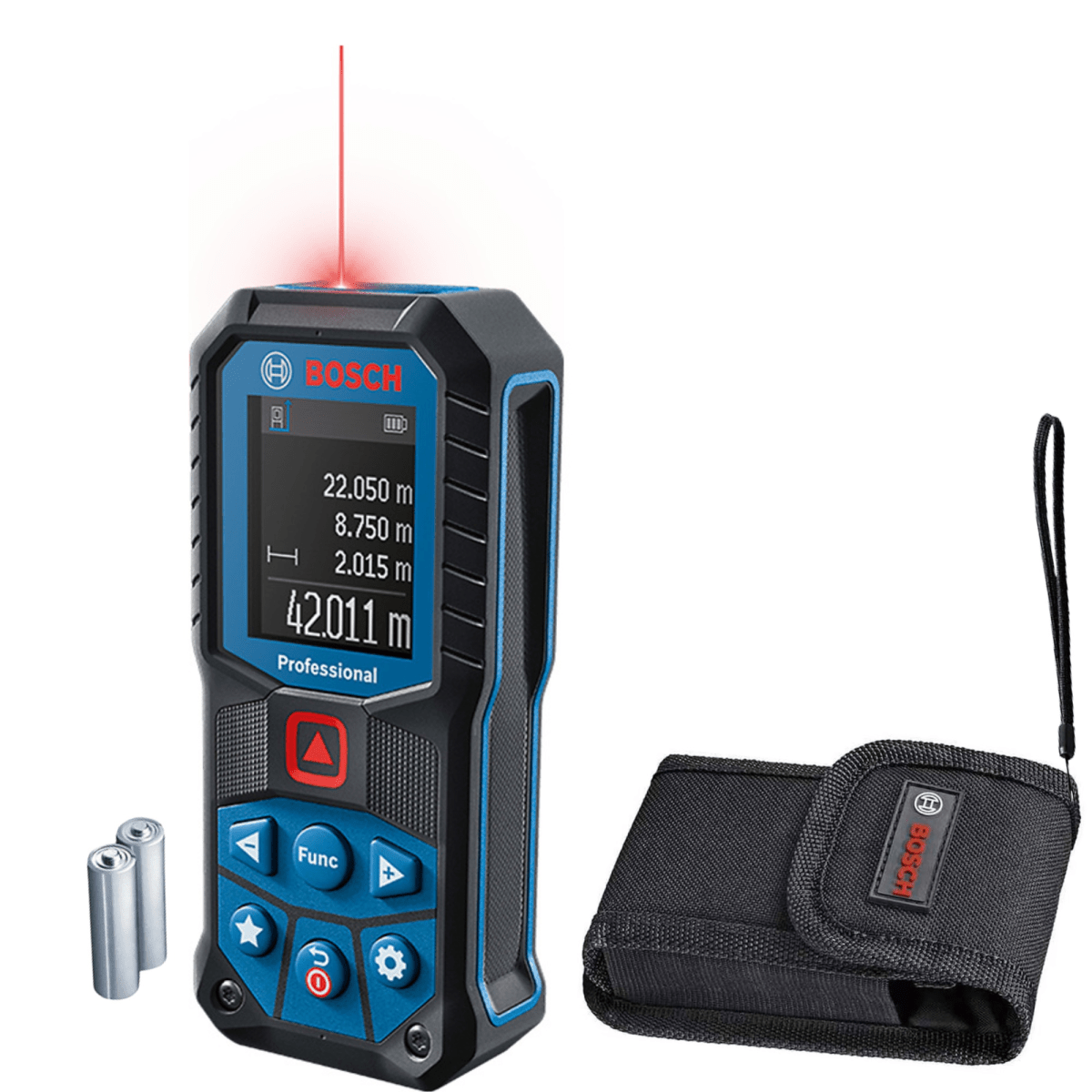 Medidor de distancia láser 50m GLM 50-22 distanciómetro BOSCH-rojo1