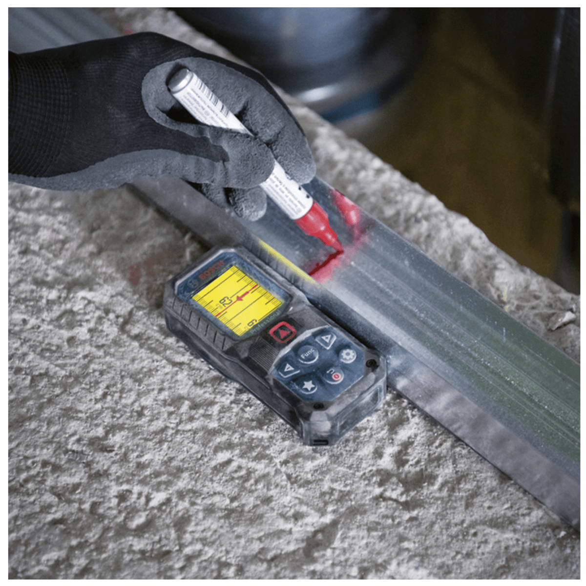 Medidor de distancia láser 50m GLM 50-22 distanciómetro BOSCH-rojo5