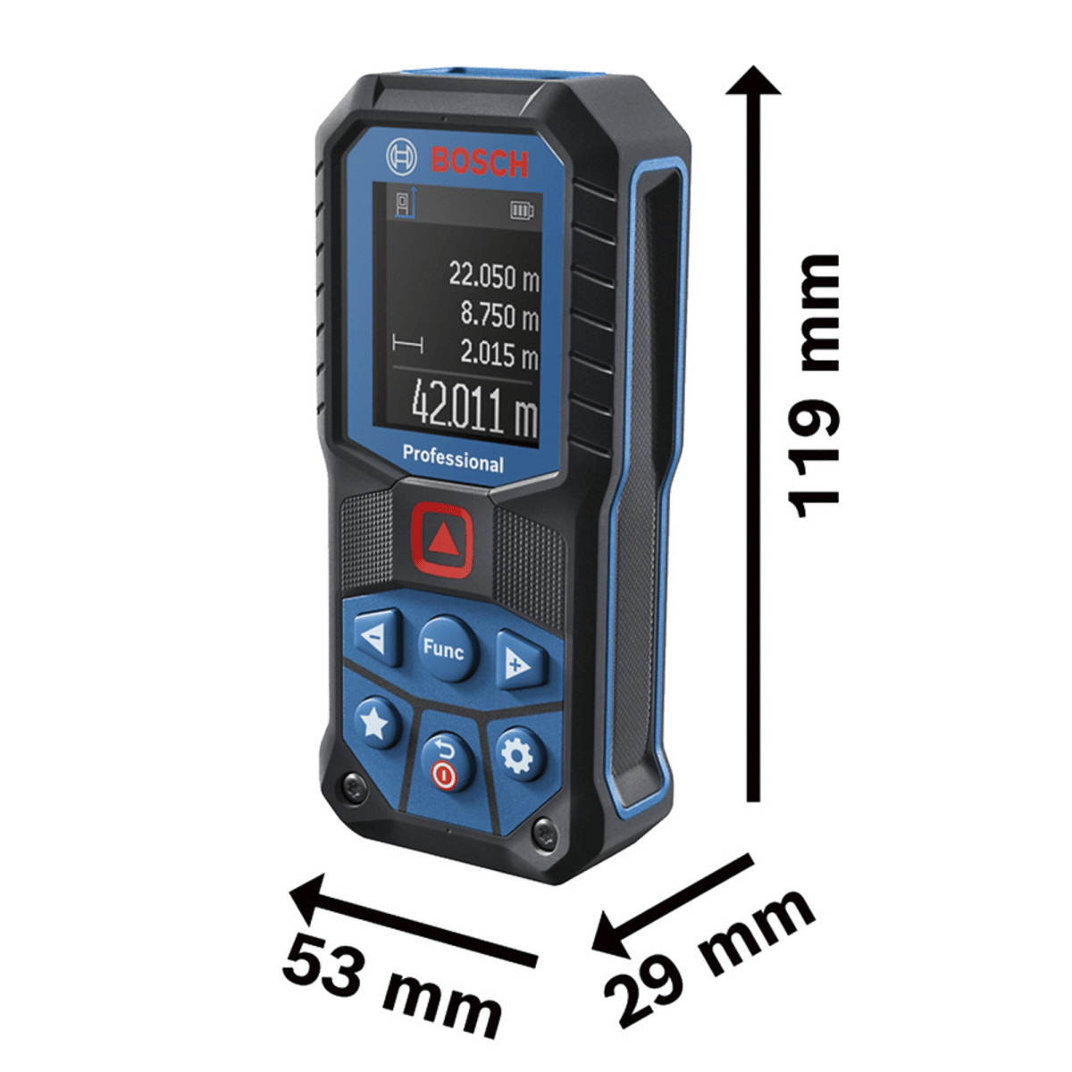 Medidor de distancia láser 50m GLM 50-22 distanciómetro BOSCH-rojo7