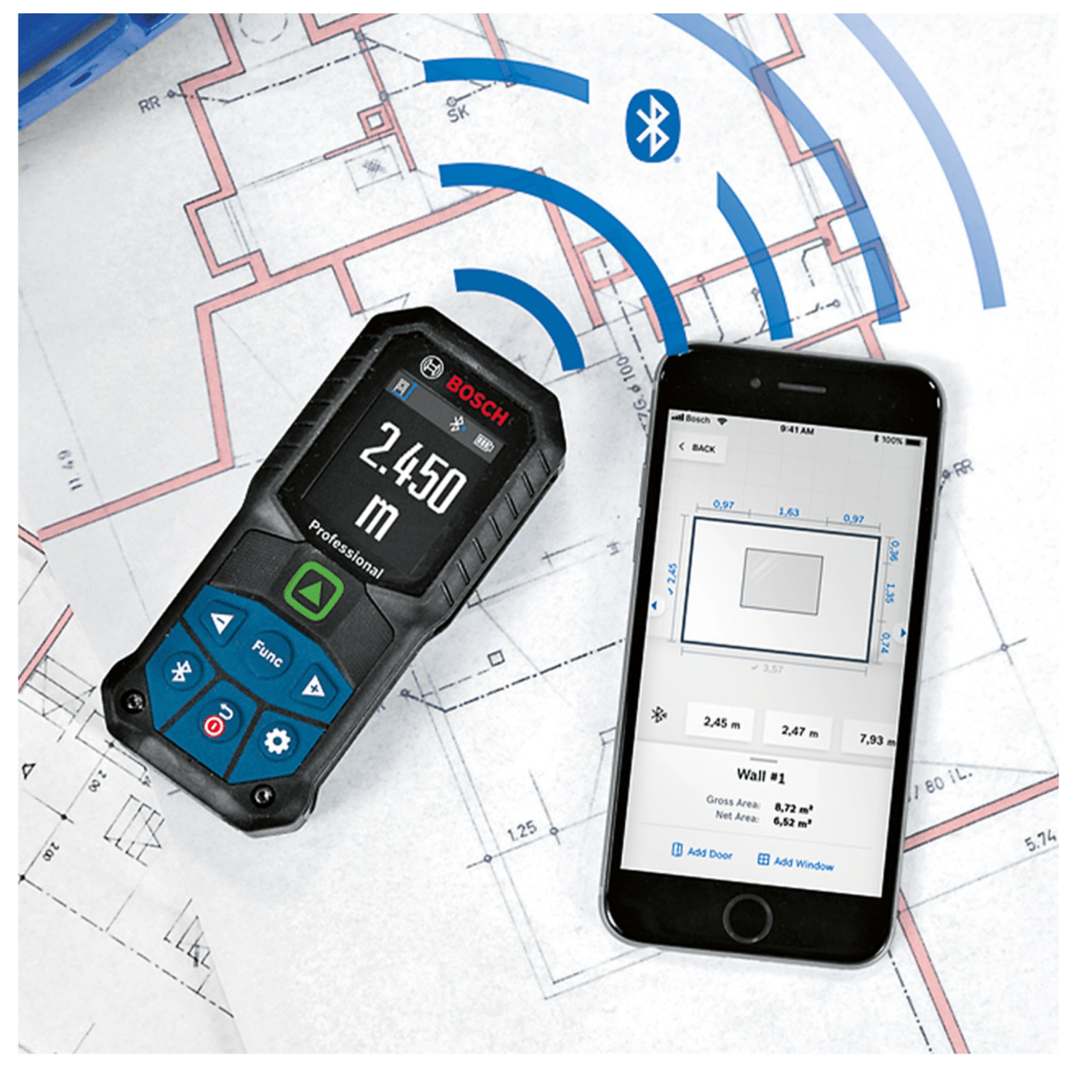 Medidor de distancia láser 50m GLM 50-27 CG distanciómetro BOSCH-verde4