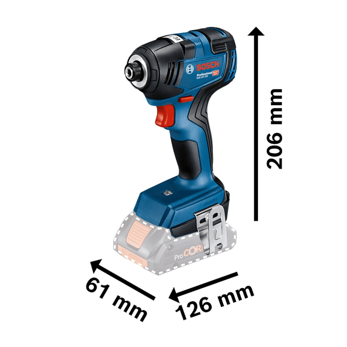 Combo Atornillador de Impacto GDR 18V-200 +Taladro Percutor GSB185-LI5