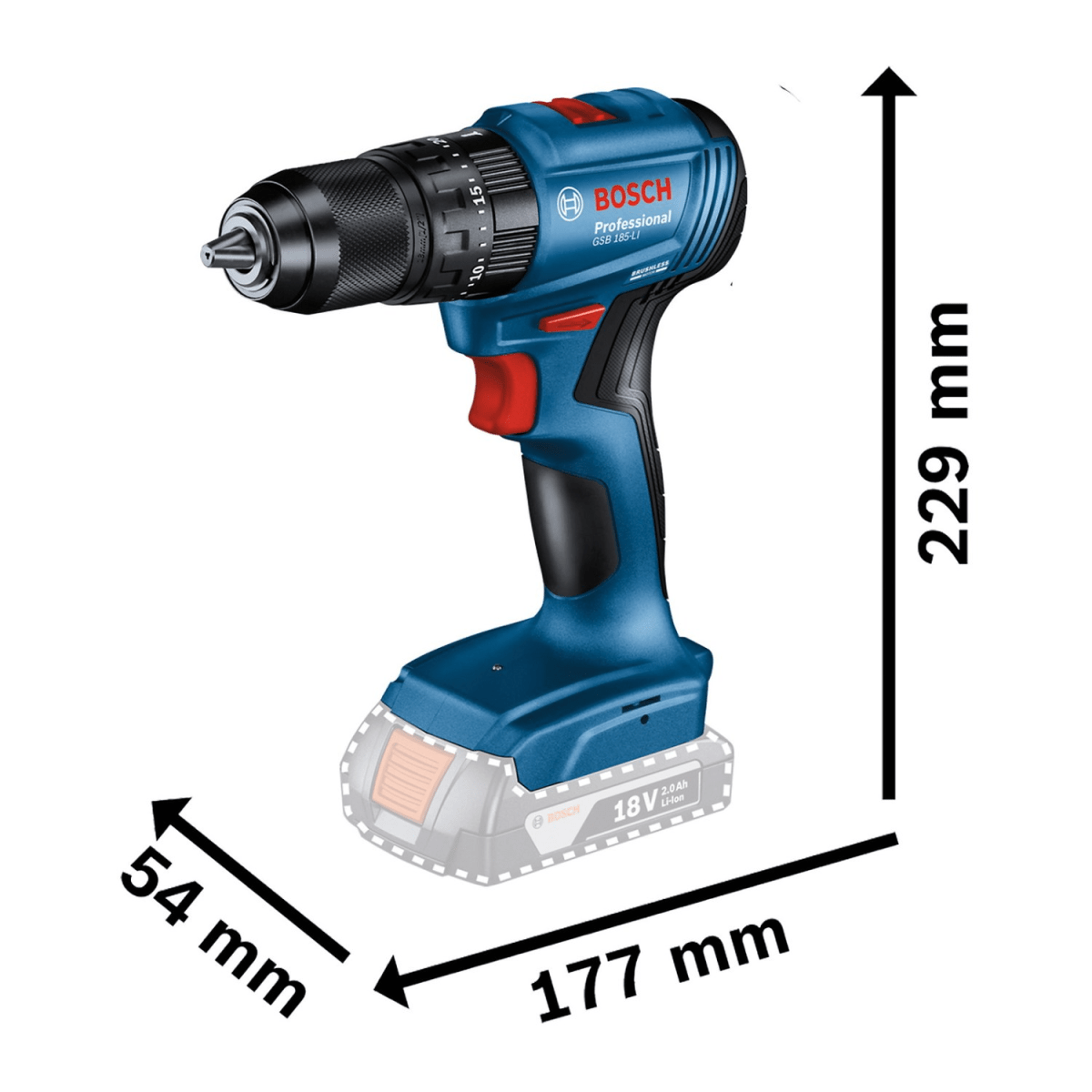 Combo Atornillador de Impacto GDR 18V-200 +Taladro Percutor GSB185-LI6
