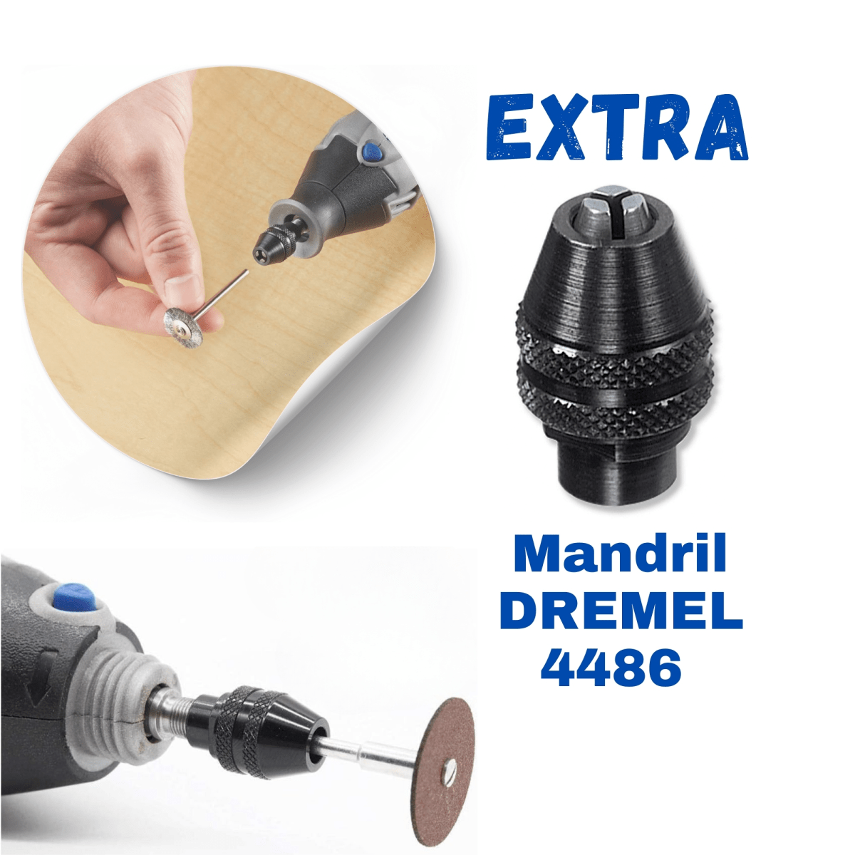 Minitorno Multipropósito DREMEL 4000 +37 accesorios +3 acoples+Maletín3