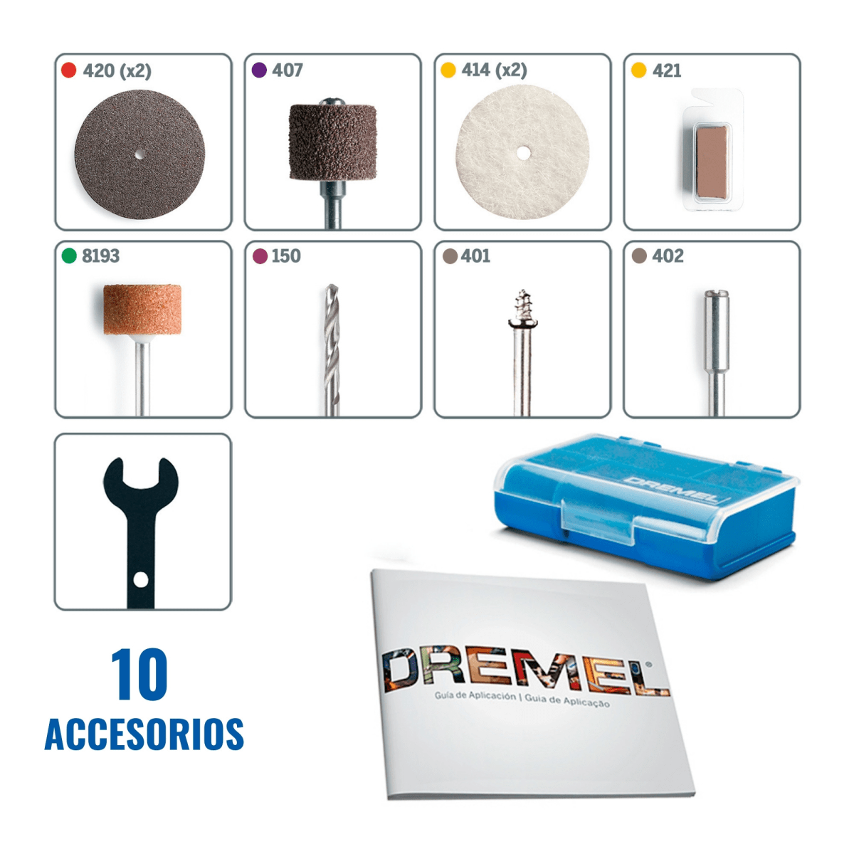 Minitaladro Multipropósito eléctrica DREMEL 3000+ 10 accesorios Minitorno3