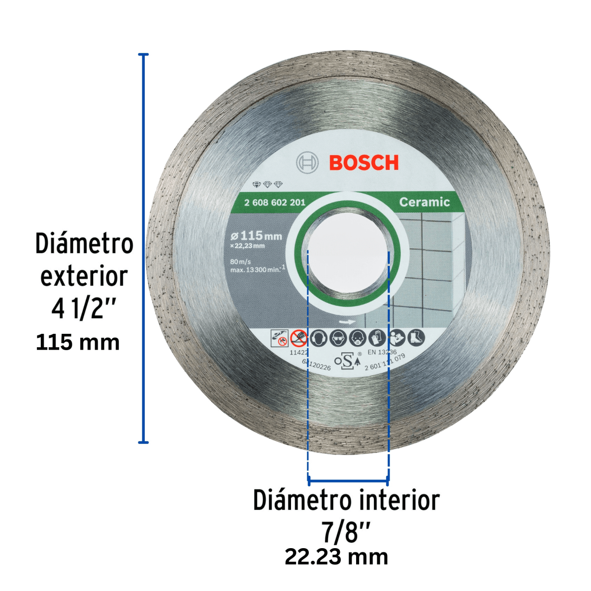 Disco de corte de Diamante Standard para Cerámico 4 1/2 