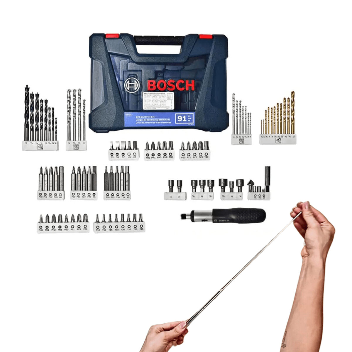 Set Puntas y Brocas V-Line 91 piezas /Accesorios taladro y atornillado5