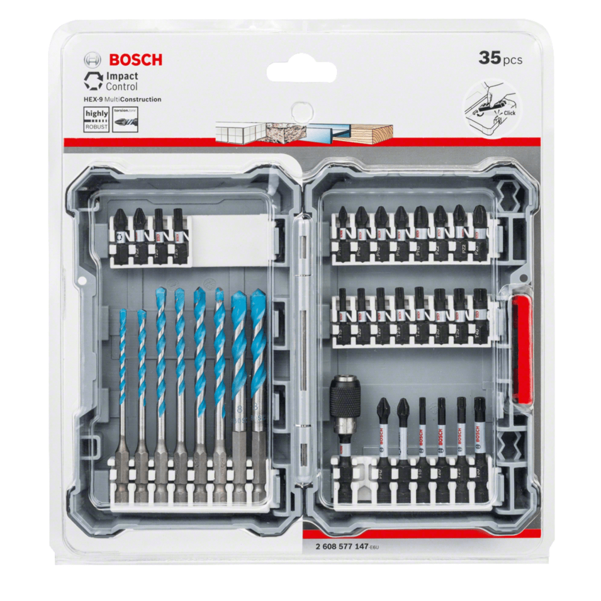 Set MultiConstrución Brocas +puntas para atornillar ImpctControl 35pzs4