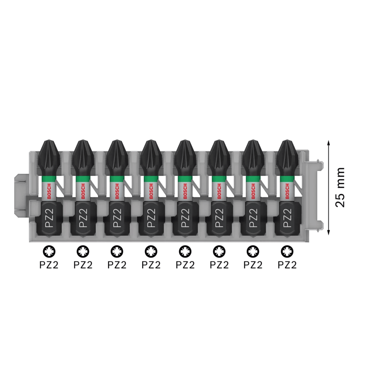 Set Puntas de Impacto Control Acero PRO PZ2 x 25mm 8 piezas Bosch3