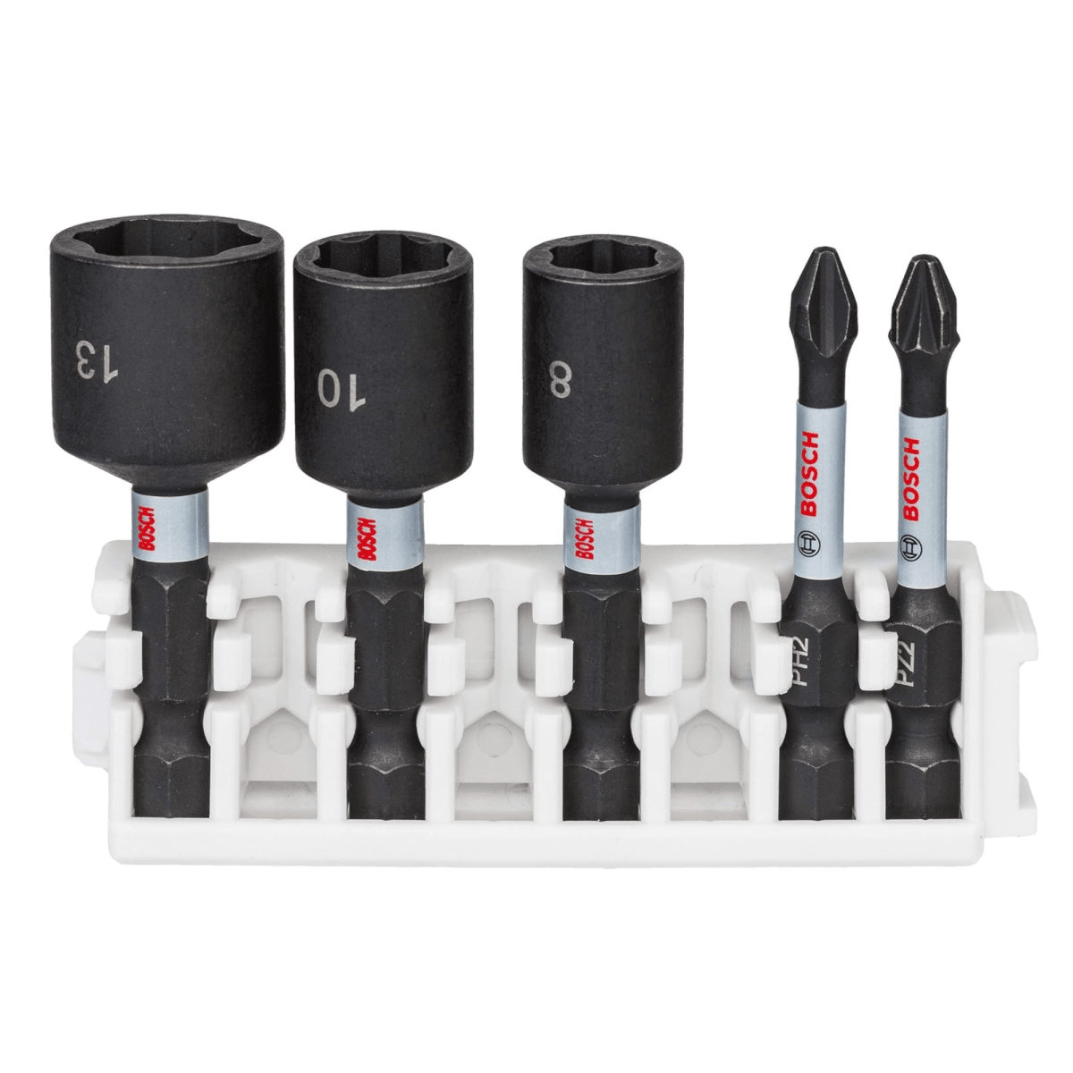 Set de Puntas y dados Impact Control 5 piezas/Dados 8-10-13mm +PH2+PZ21