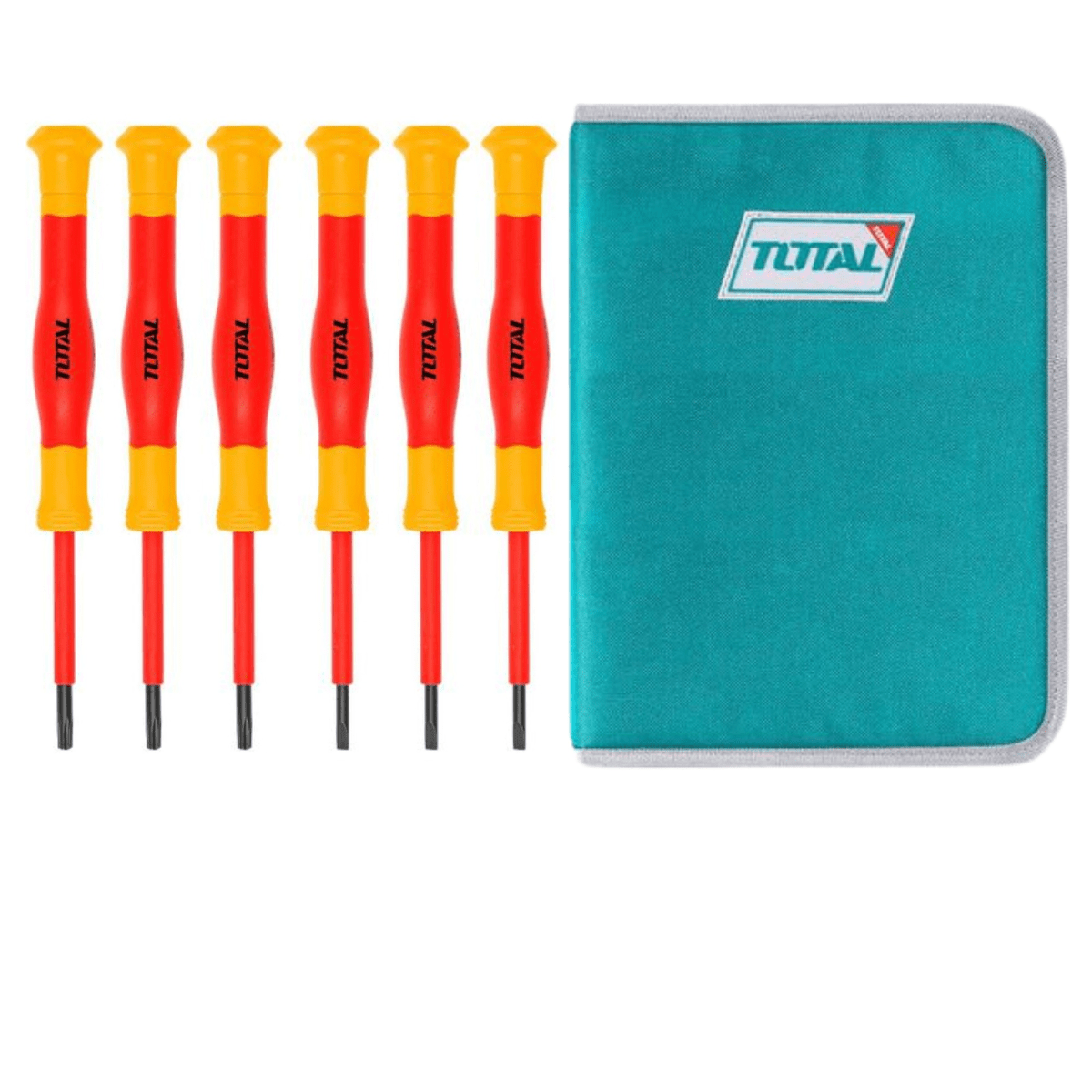 Destornillador dielectrico 1000V jgo x 6pz dprecision TOTAL1