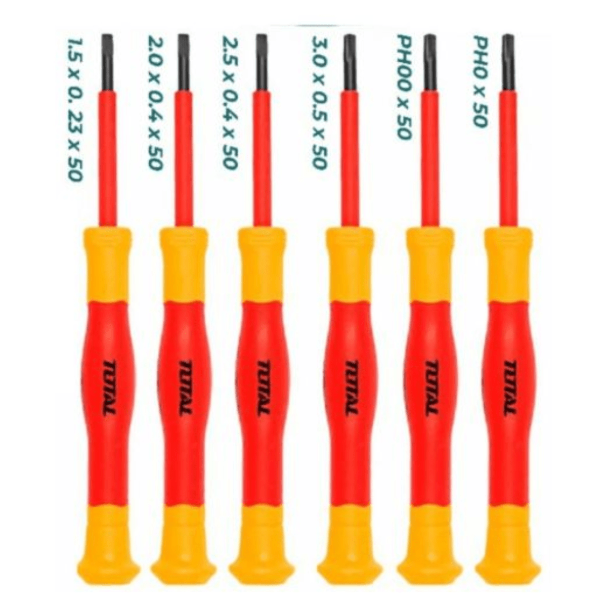Destornillador dielectrico 1000V jgo x 6pz dprecision TOTAL7