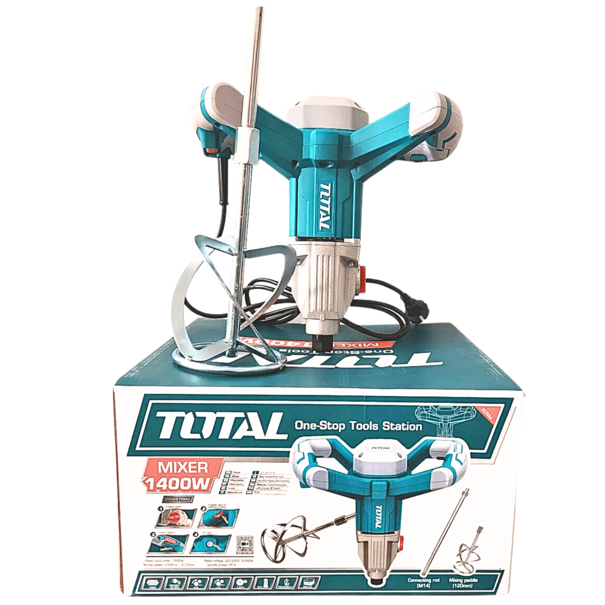 Mezclador Revolvedor de mortero pegamento porcelanato cemento 1400W7
