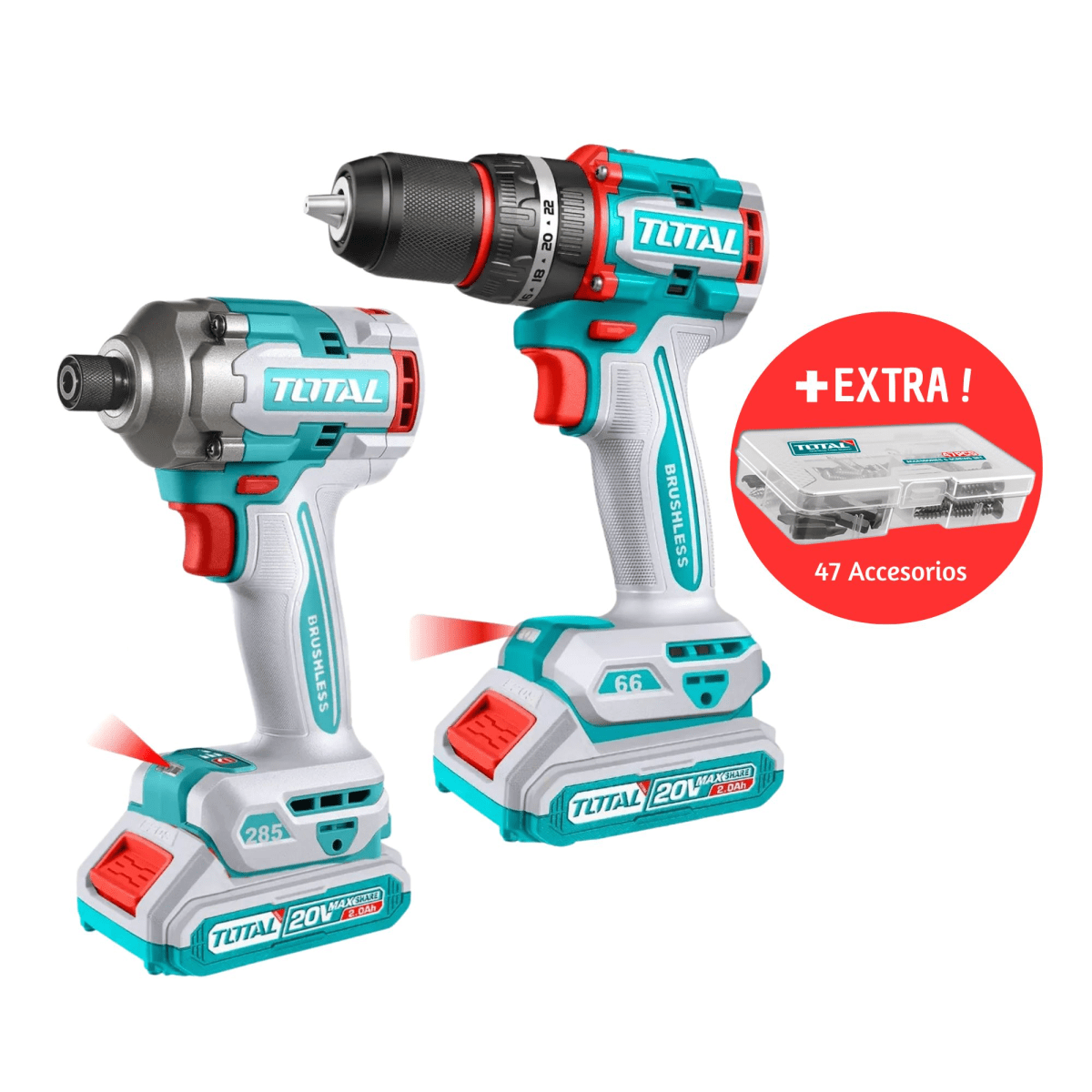 Taladro Percutor inalambrico Atornillador de Impacto Brushless 20V1