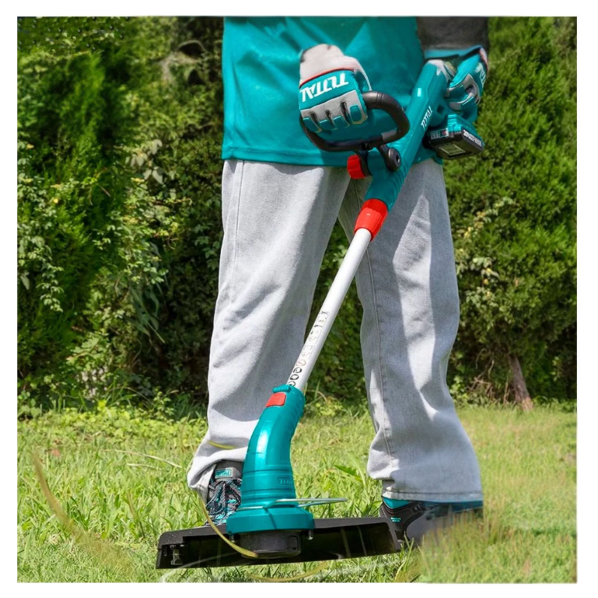 Podadora Cortadora gras inalambrico + Sopladora 20V TOTAL4