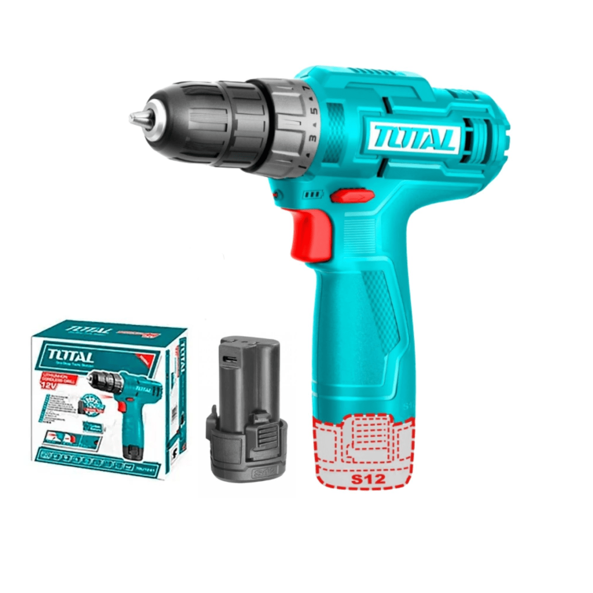 Atornillador 12V SIN PERCUTOR LIVIANO con entrada C2