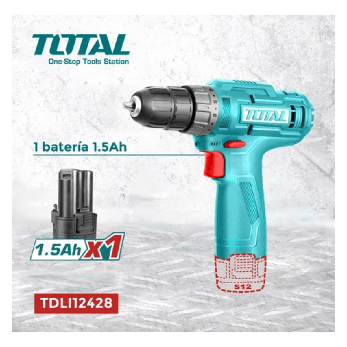 Atornillador 12V SIN PERCUTOR LIVIANO con entrada C3