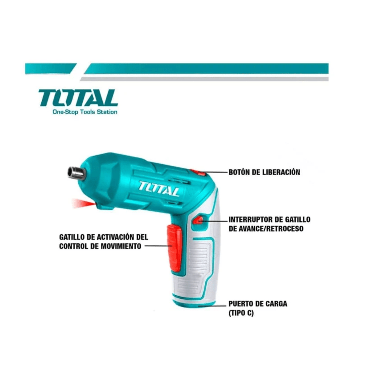 Atornillador 4V en Maleta con entrada Tipo C4