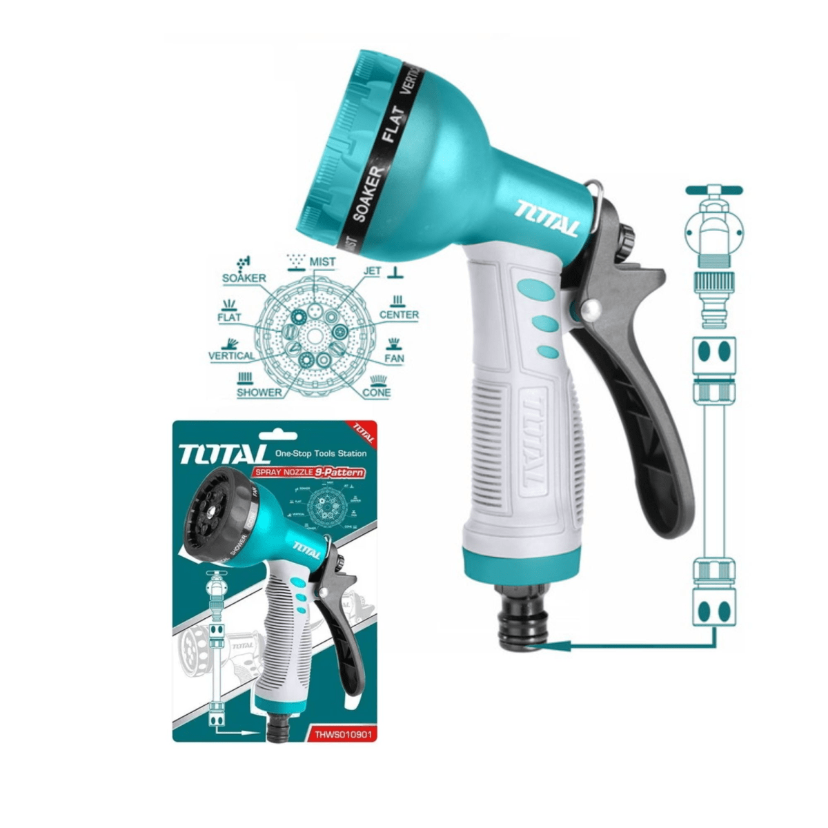 Pistola de Riego TOTAL 9 Funciones4