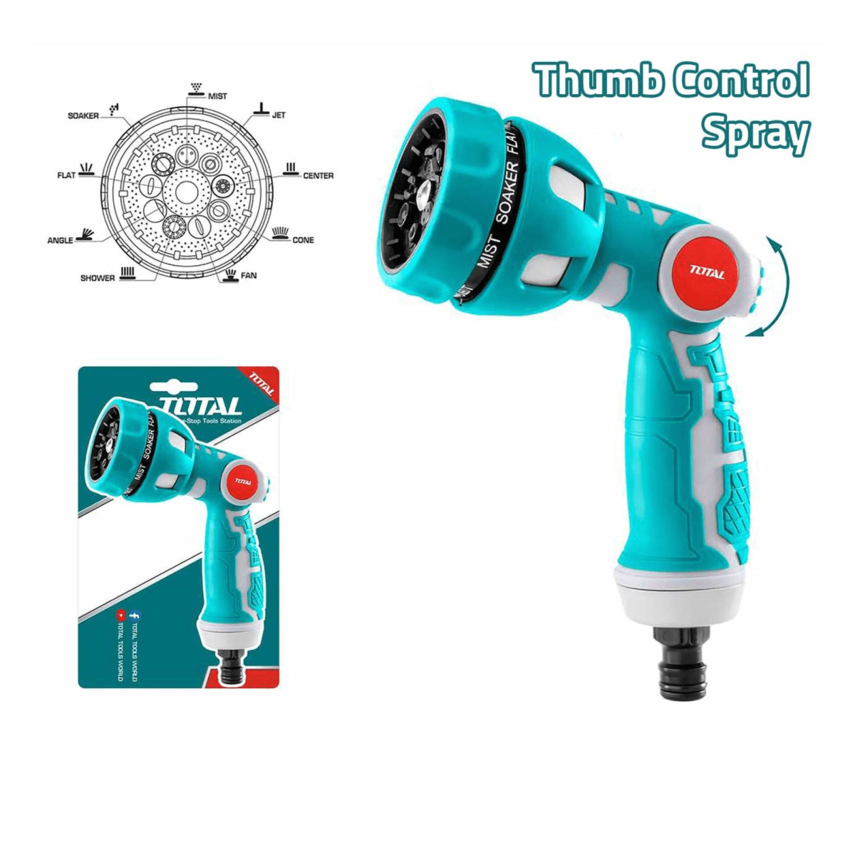 Pistola de Riego P/ manguera 9 Funciones2