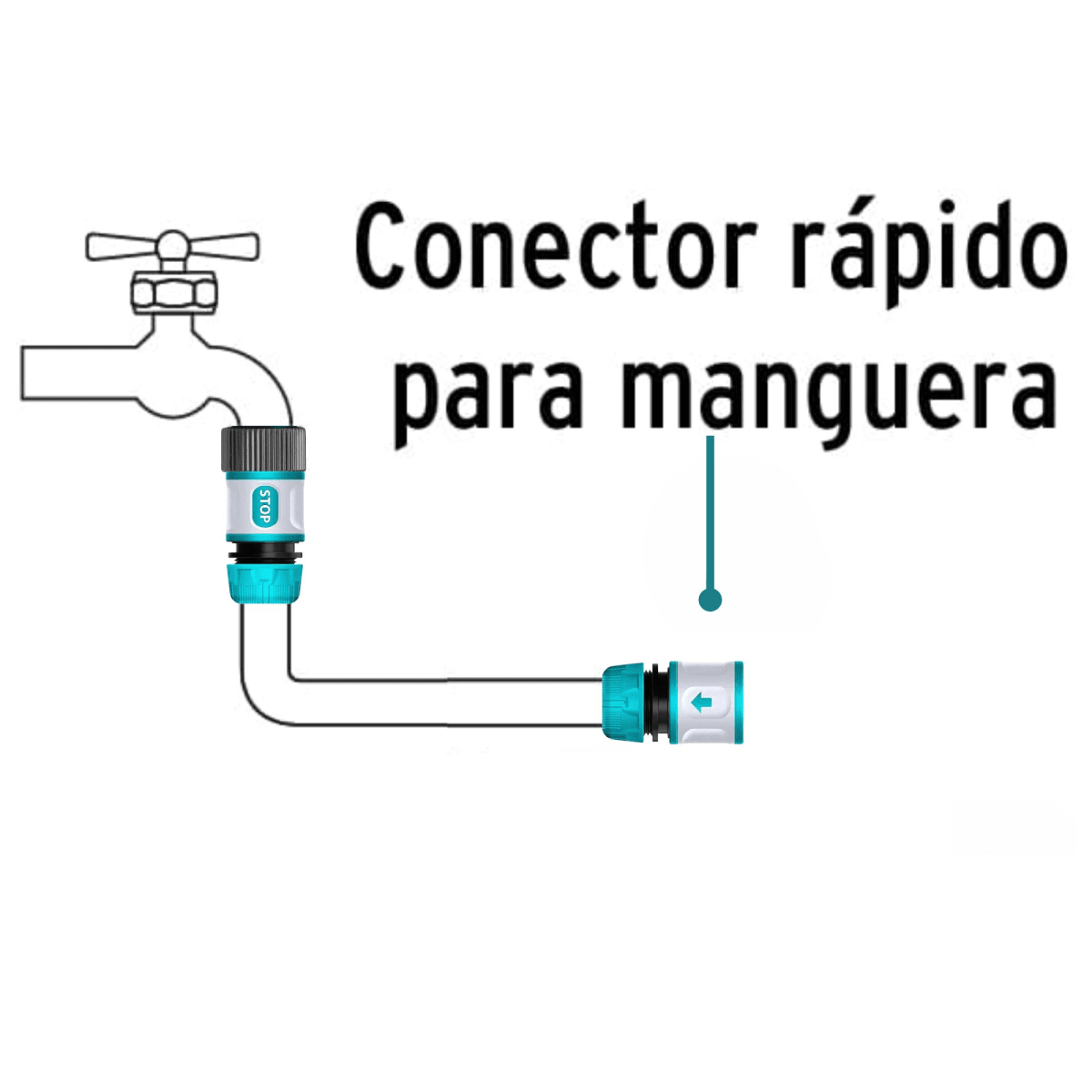 conectores rápido para hidrolavadora,  manguera de riego conector click4