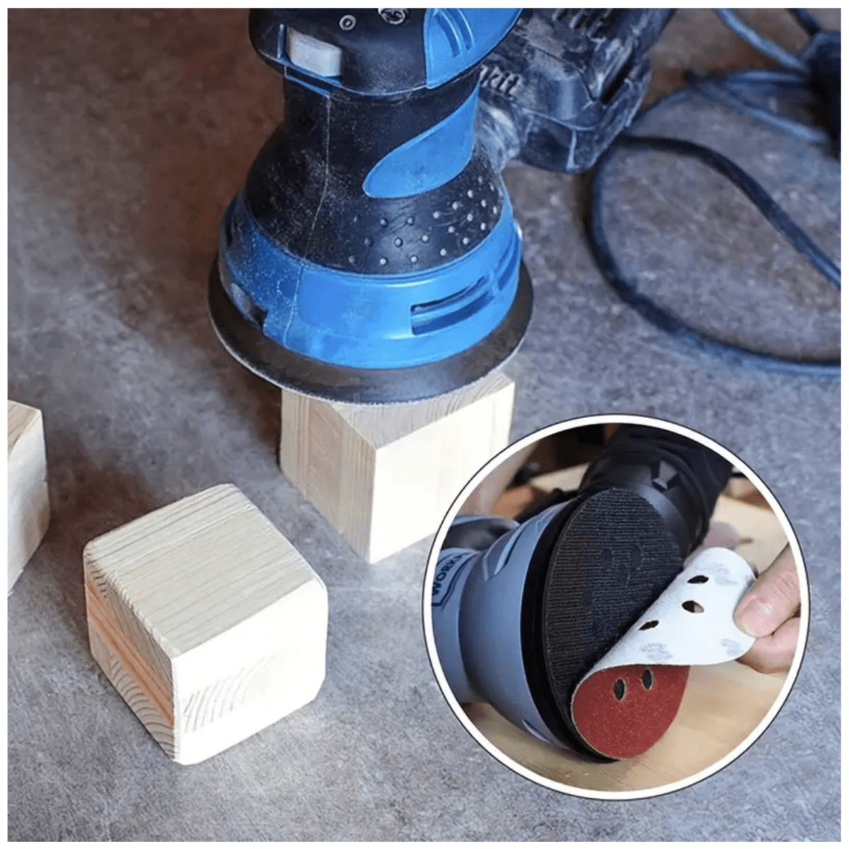 LIJAS PARA LIJADORA ORBITAL JUEGO DE 50pcs Lija Redonda 6 TOTAL3