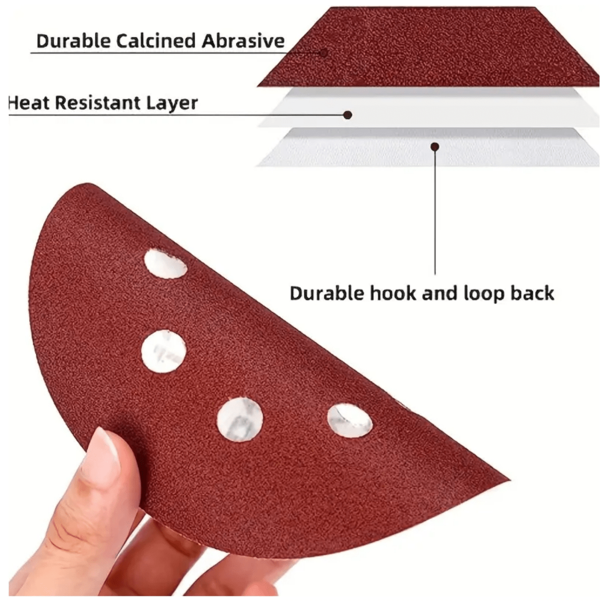 LIJAS PARA LIJADORA ORBITAL JUEGO DE 50pcs Lija Redonda 6 TOTAL4