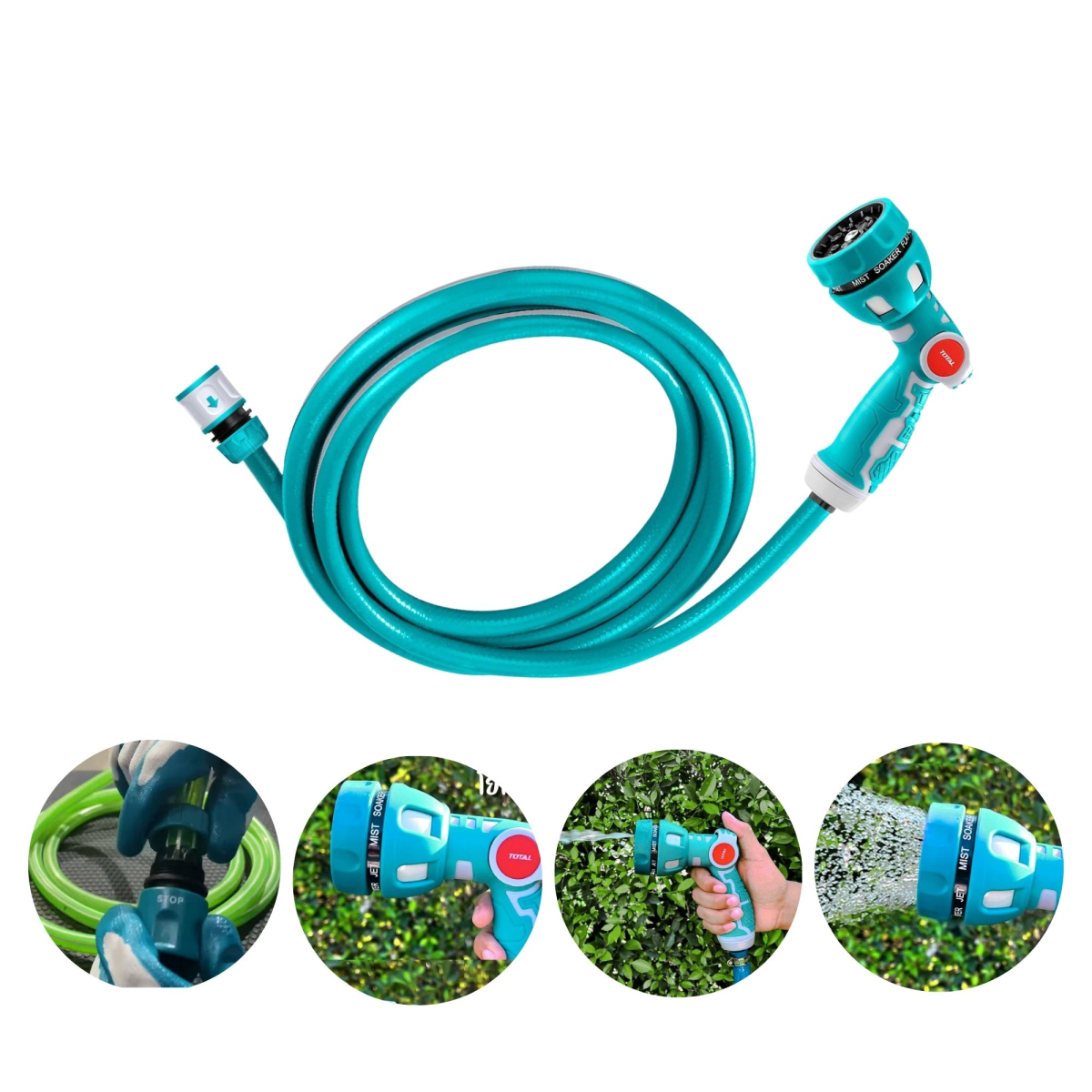 Pistola de riego 9 funciones con conectores rápidos2