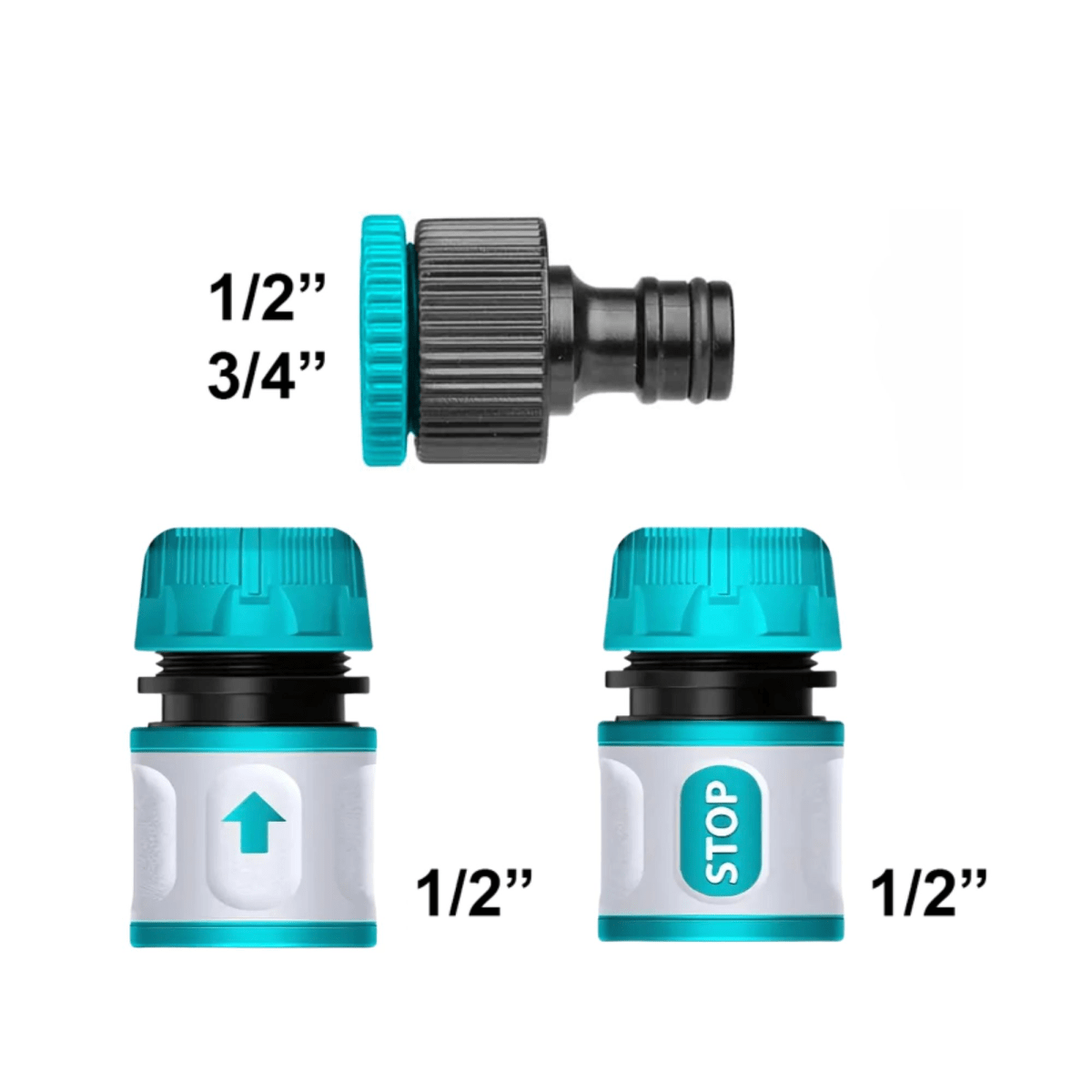 Pistola de riego con gatillo 9 funciones con conectores rápidos4