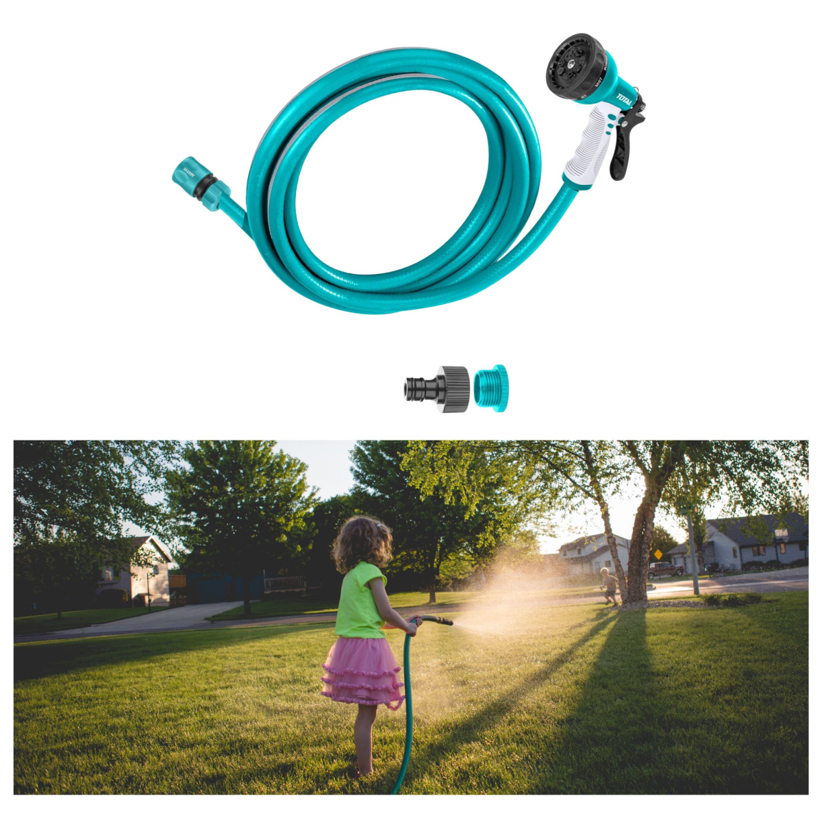 Pistola de riego con gatillo 9 funciones con conectores rápidos2