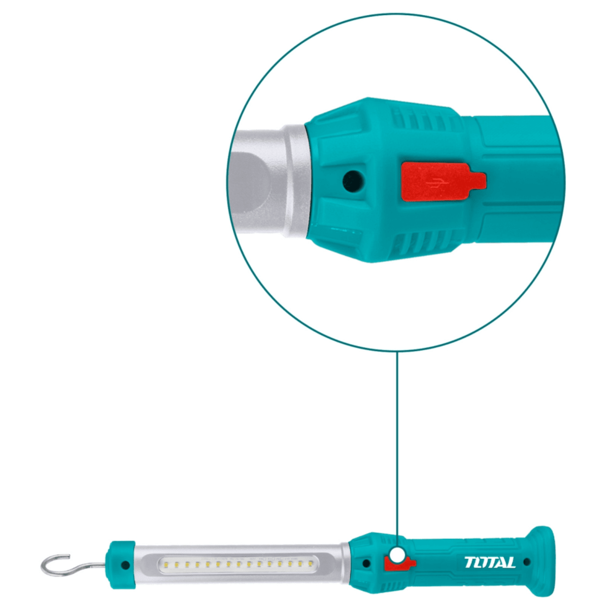 LAMPARA DE TRABAJO, RECARGABLE 3.6V  TWLI35261 TOTAL2