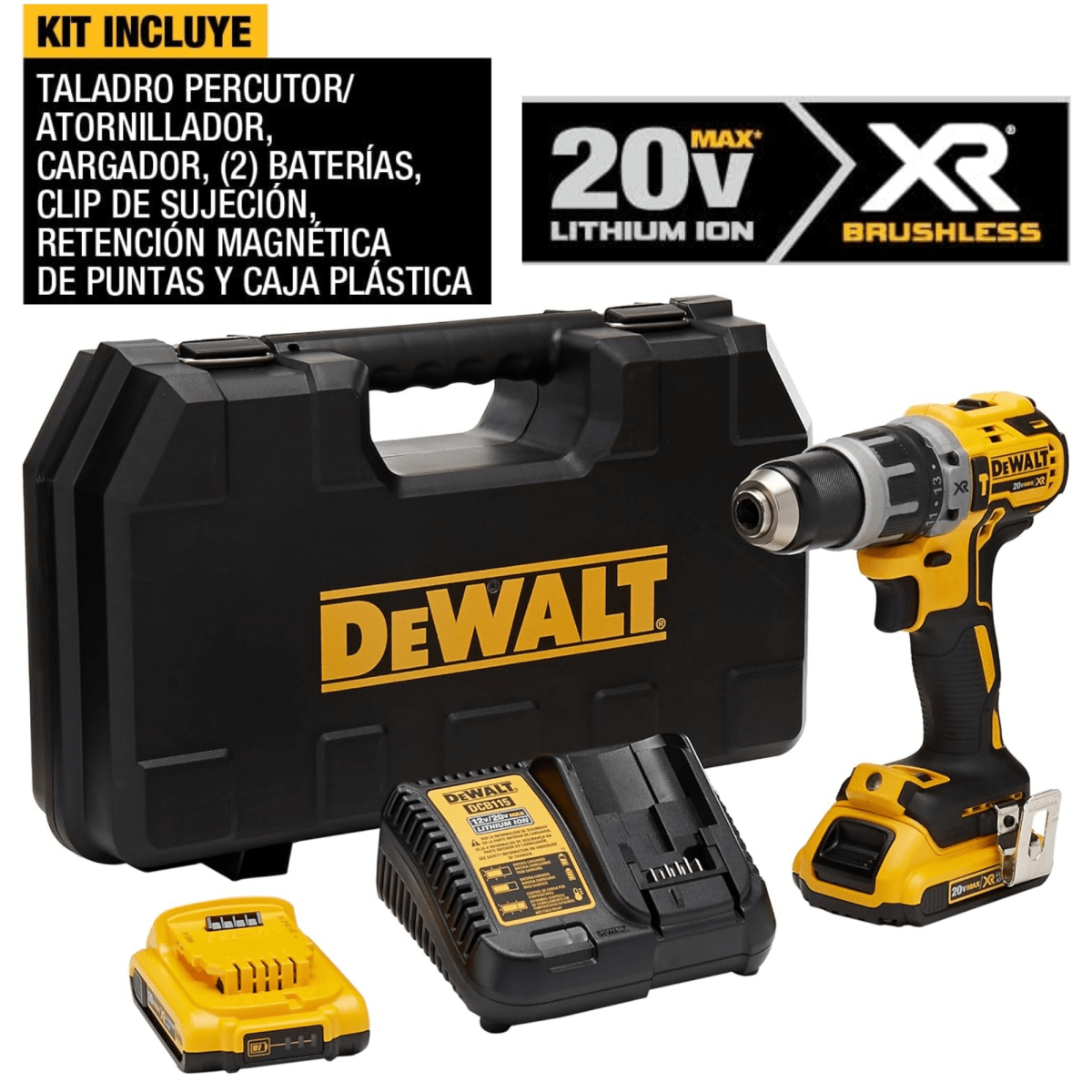 Taladro Percutor Inalambrico Dewalt 20V Brushless DCD796D29