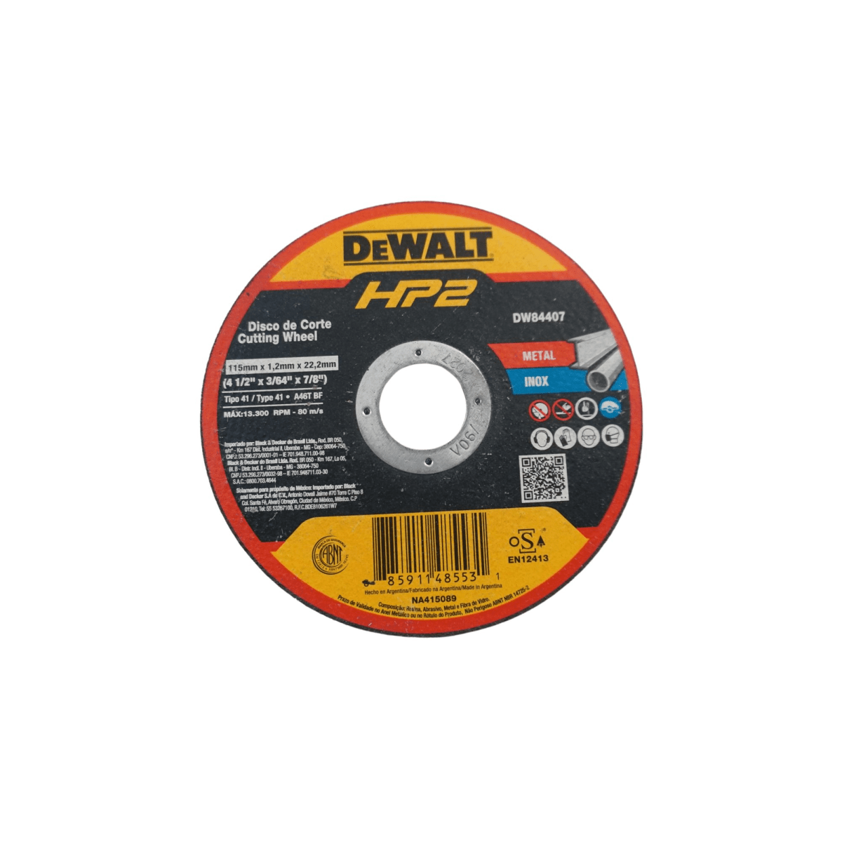 25 Discos de corte 4P DW844072