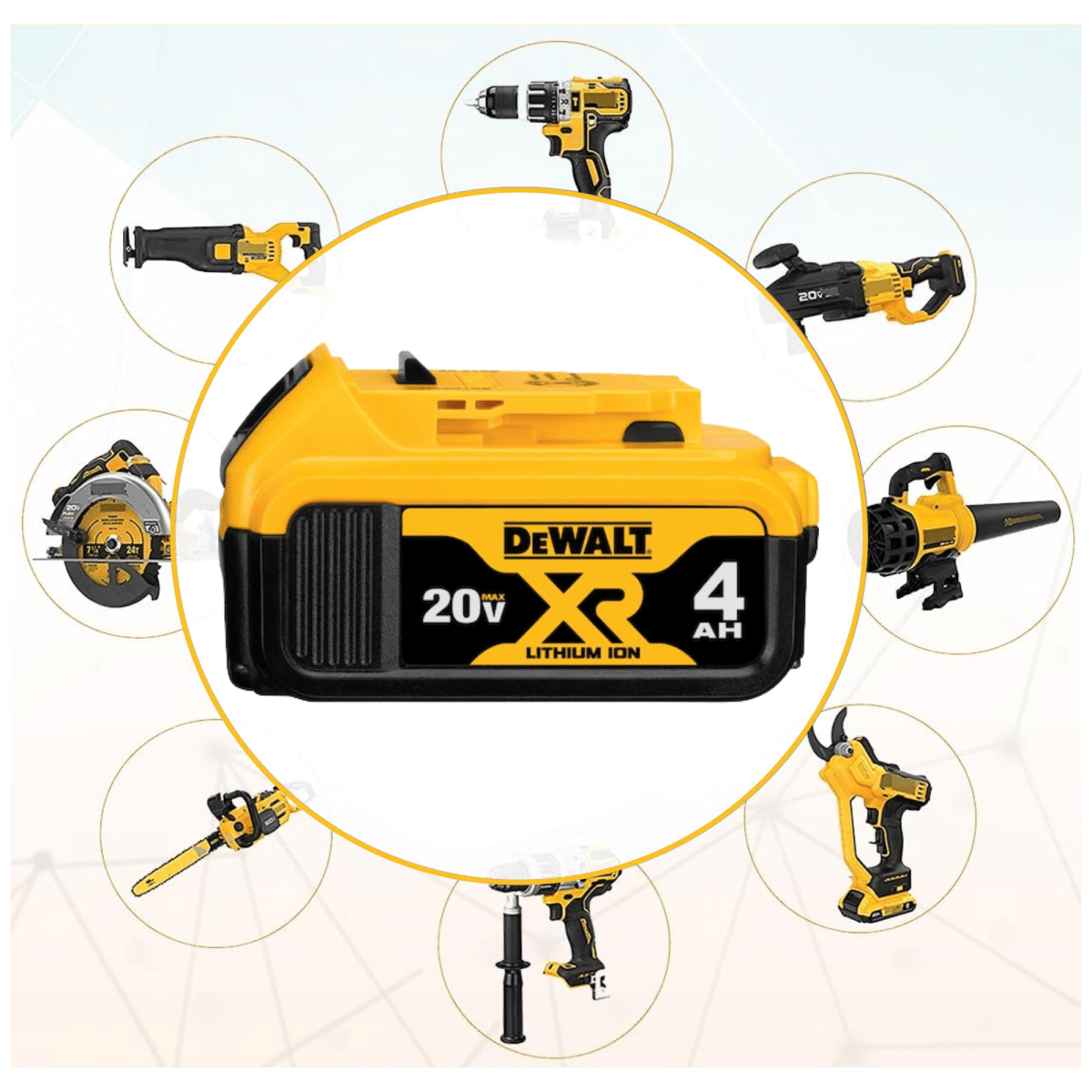Llave de Impacto 38 20V XR bateria 4A BRUSHLESS CARGA RAPIDA DEWALT4